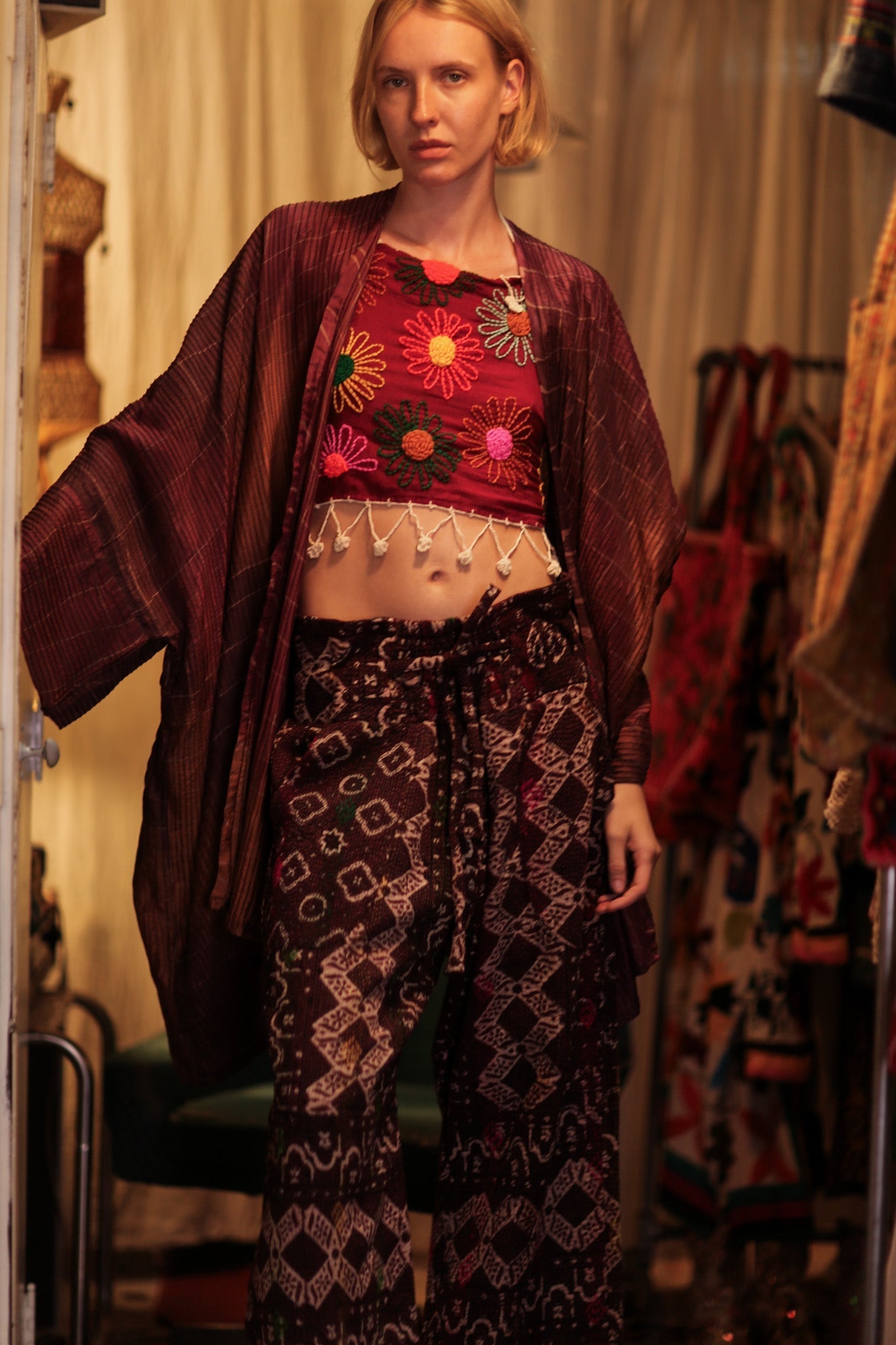 LENA KANTHA TROUSERS RED WINE - MOMO STUDIO BERLIN - Berlin Concept Store - sustainable & ethical fashion
