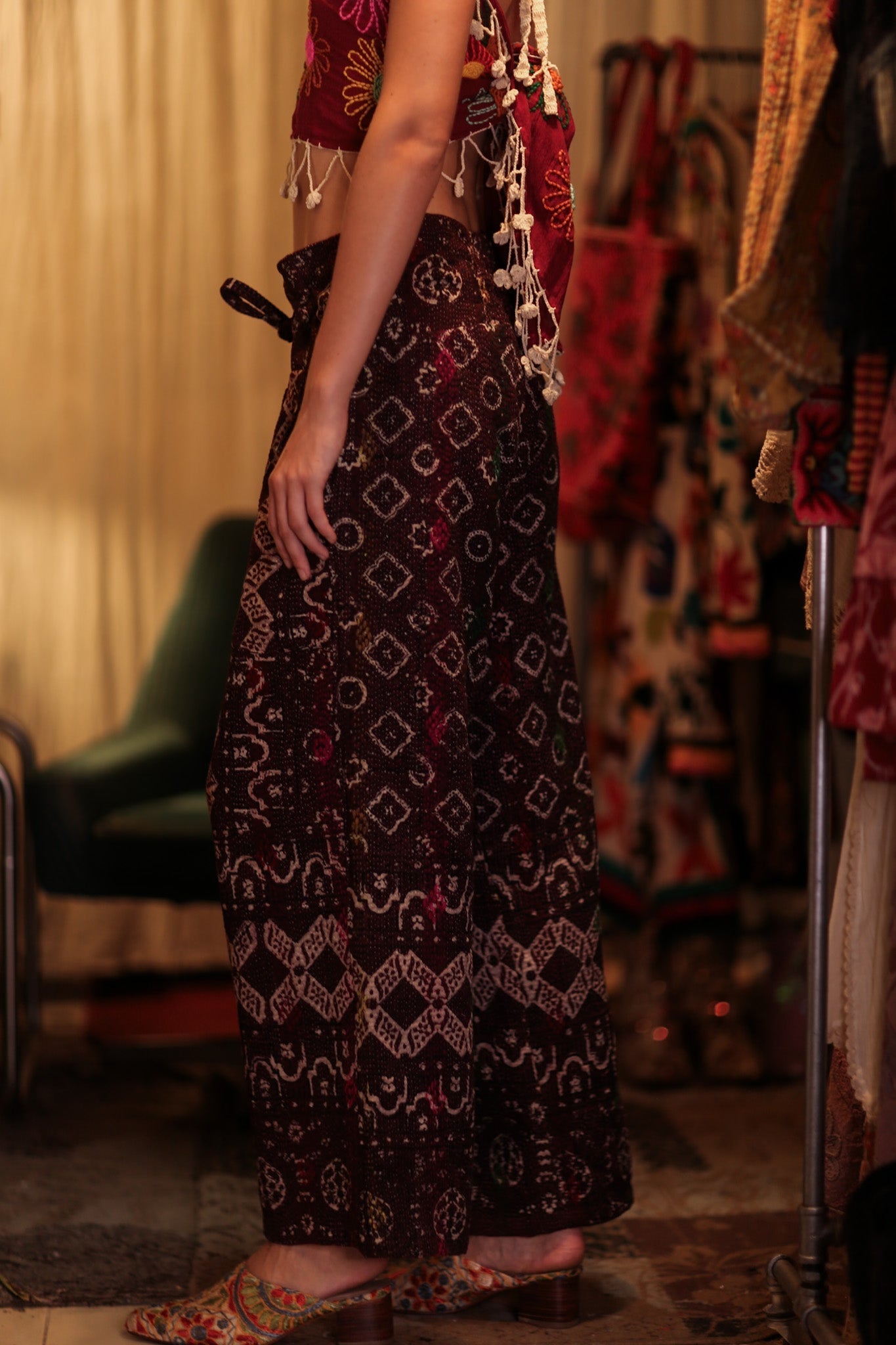 LENA KANTHA TROUSERS RED WINE - MOMO STUDIO BERLIN - Berlin Concept Store - sustainable & ethical fashion