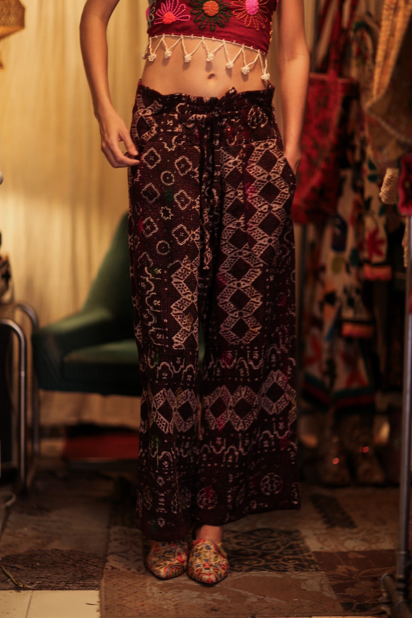 LENA KANTHA TROUSERS RED WINE - MOMO STUDIO BERLIN - Berlin Concept Store - sustainable & ethical fashion