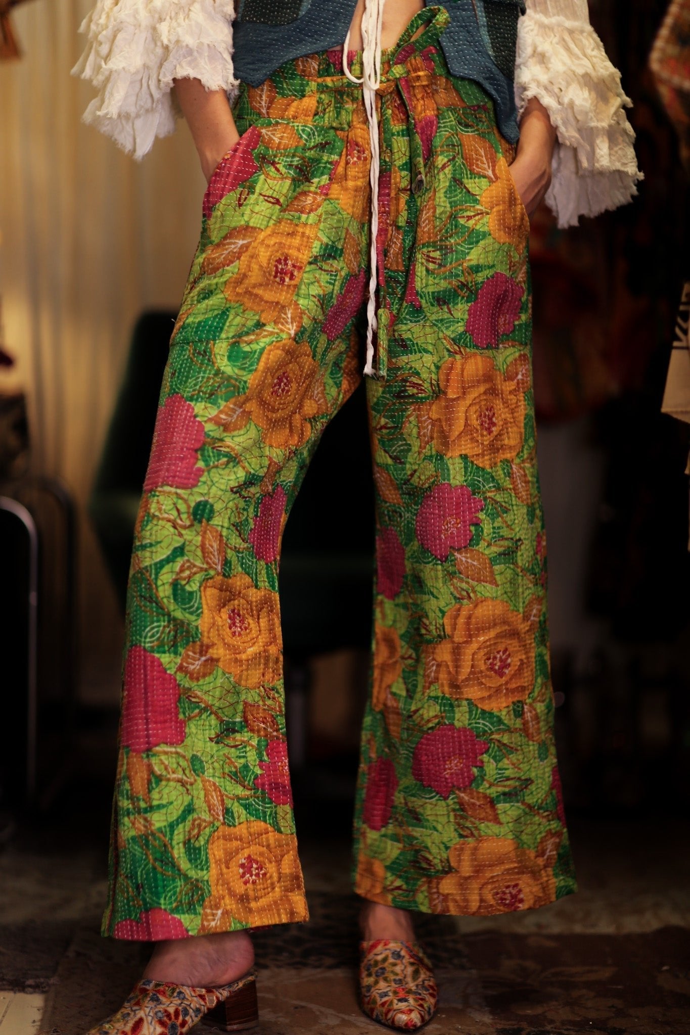 LENA KANTHA TROUSERS SALAD - MOMO STUDIO BERLIN - Berlin Concept Store - sustainable & ethical fashion