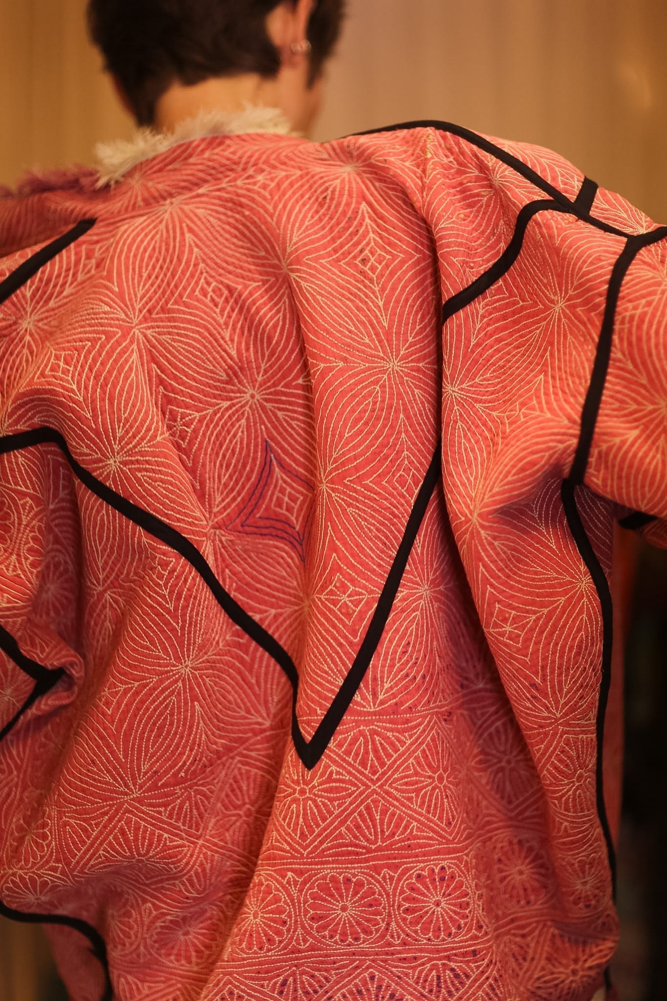 LIGHT RED KANTHA BOMBER JACKET DIRUN - MOMO STUDIO BERLIN - Berlin Concept Store - sustainable & ethical fashion