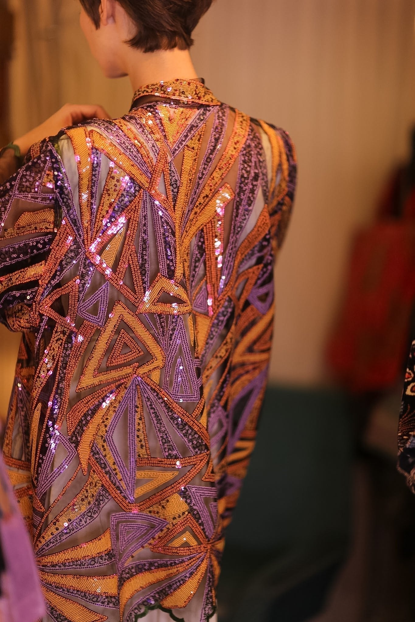 LIGHTNING SEQUIN SHORT KIMONO BERGY - MOMO STUDIO BERLIN - Berlin Concept Store - sustainable & ethical fashion