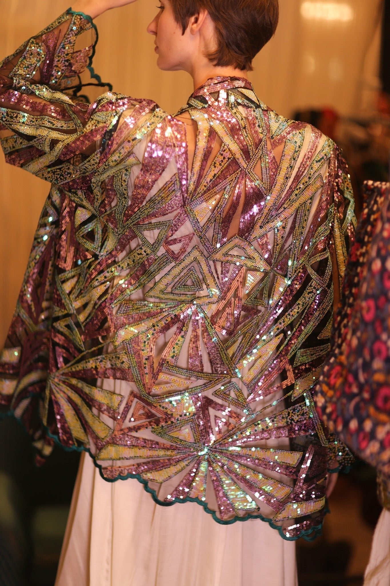 LIGHTNING SEQUIN SHORT KIMONO ILLUME - MOMO STUDIO BERLIN - Berlin Concept Store - sustainable & ethical fashion