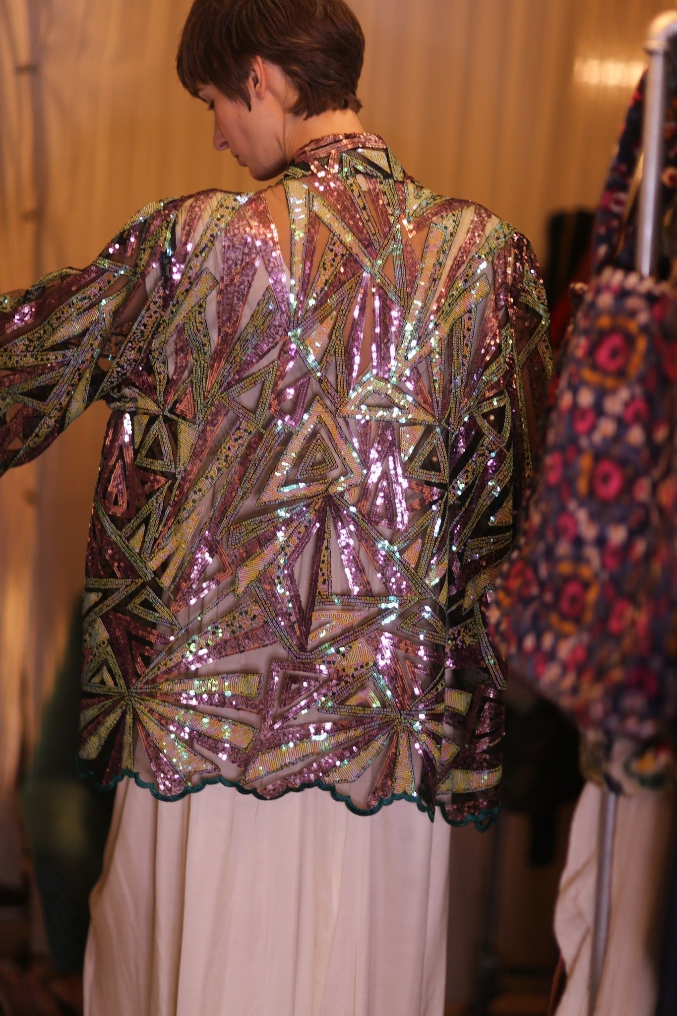 LIGHTNING SEQUIN SHORT KIMONO ILLUME - MOMO STUDIO BERLIN - Berlin Concept Store - sustainable & ethical fashion