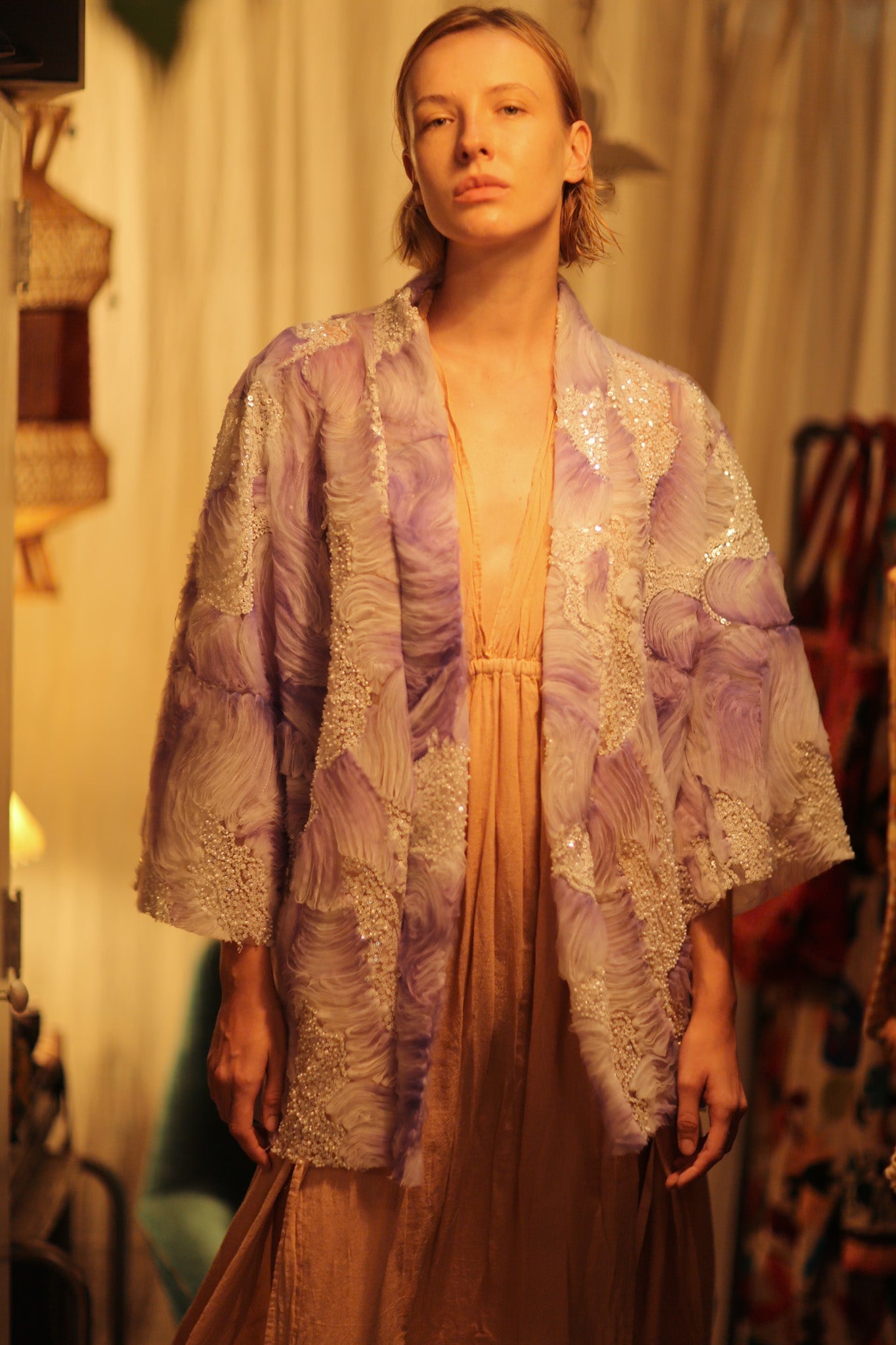 LILAL EMBROIDERED SEQUIN KIMONO OMANI - MOMO STUDIO BERLIN - Berlin Concept Store - sustainable & ethical fashion