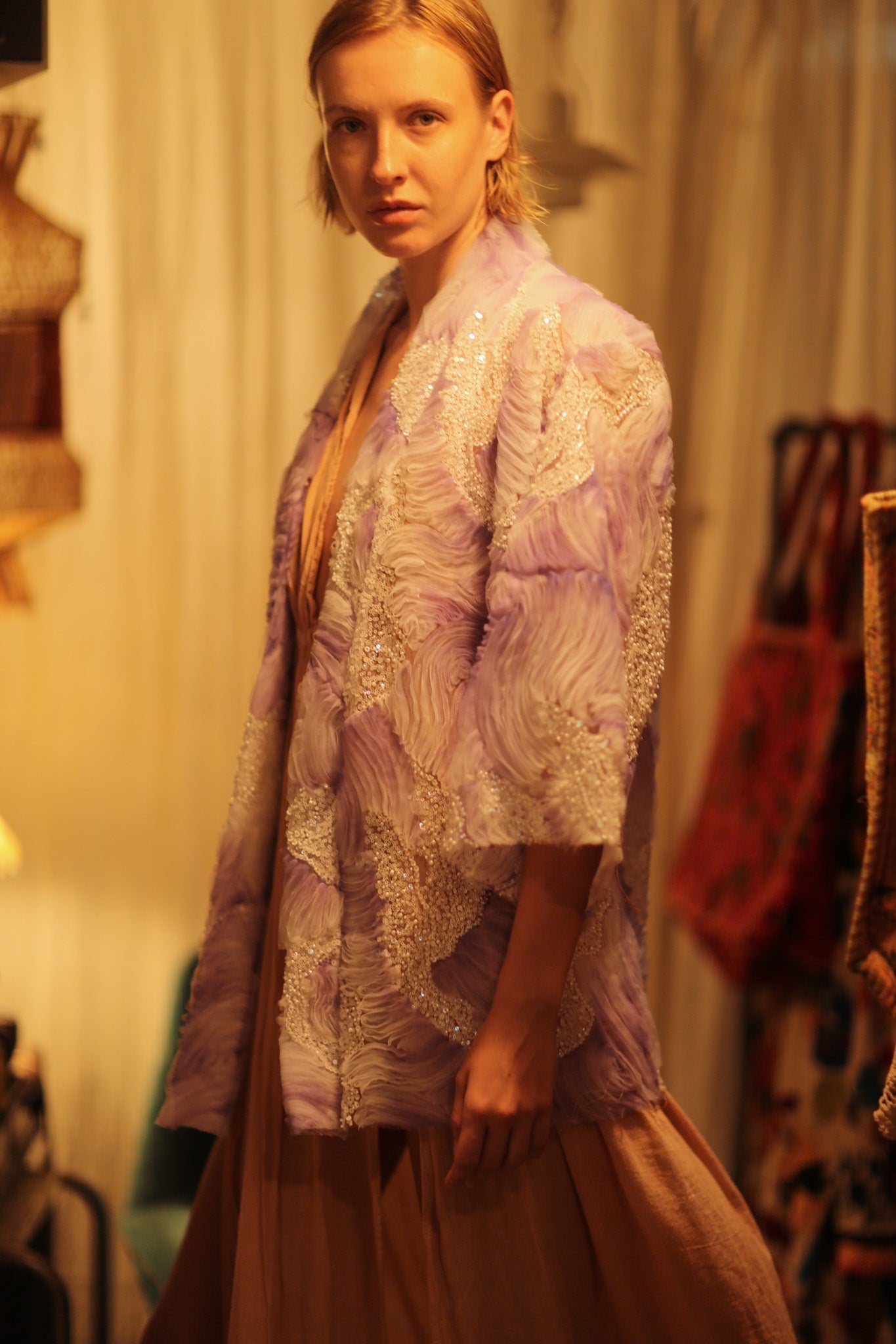 LILAL EMBROIDERED SEQUIN KIMONO OMANI - MOMO STUDIO BERLIN - Berlin Concept Store - sustainable & ethical fashion