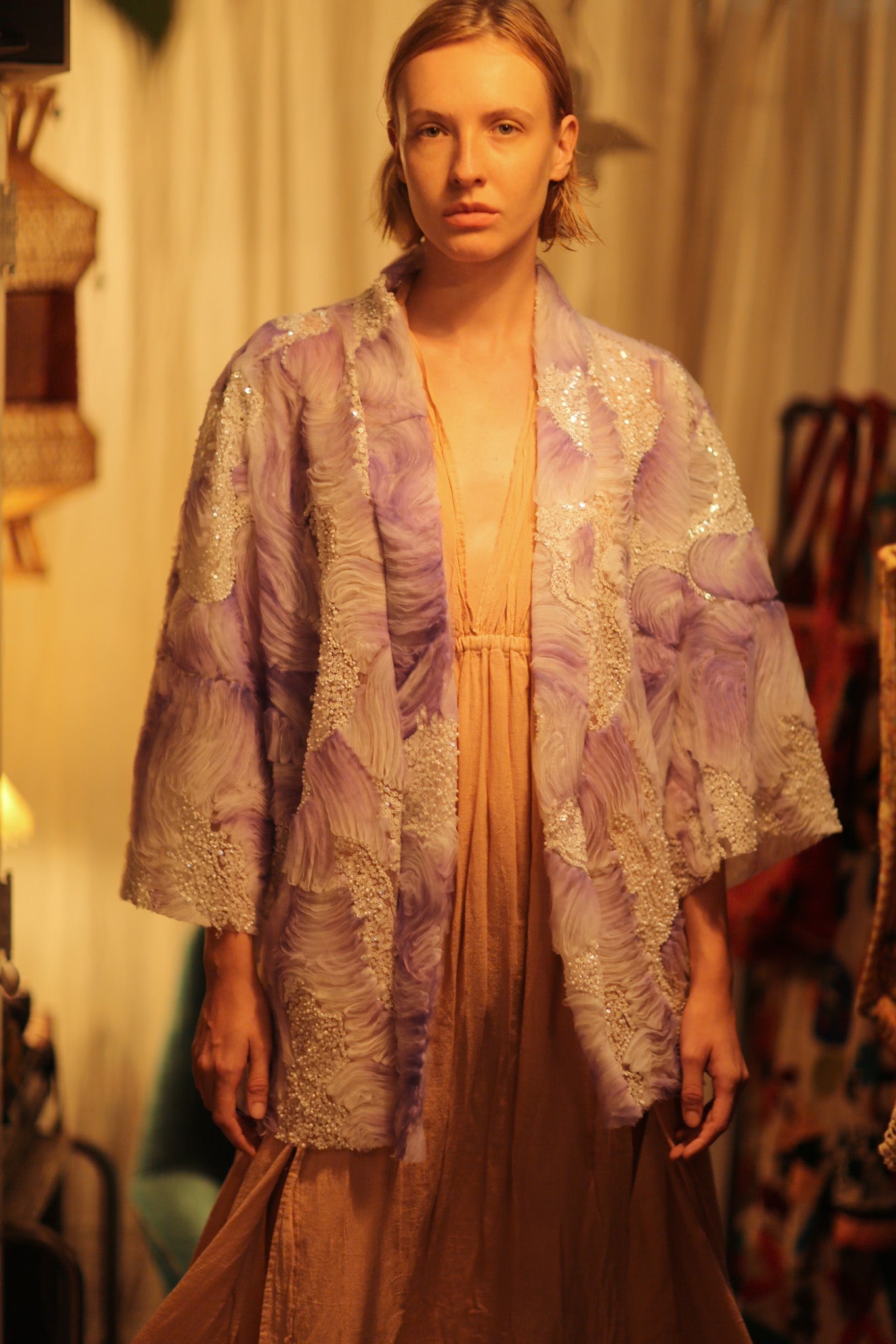 LILAL EMBROIDERED SEQUIN KIMONO OMANI - MOMO STUDIO BERLIN - Berlin Concept Store - sustainable & ethical fashion