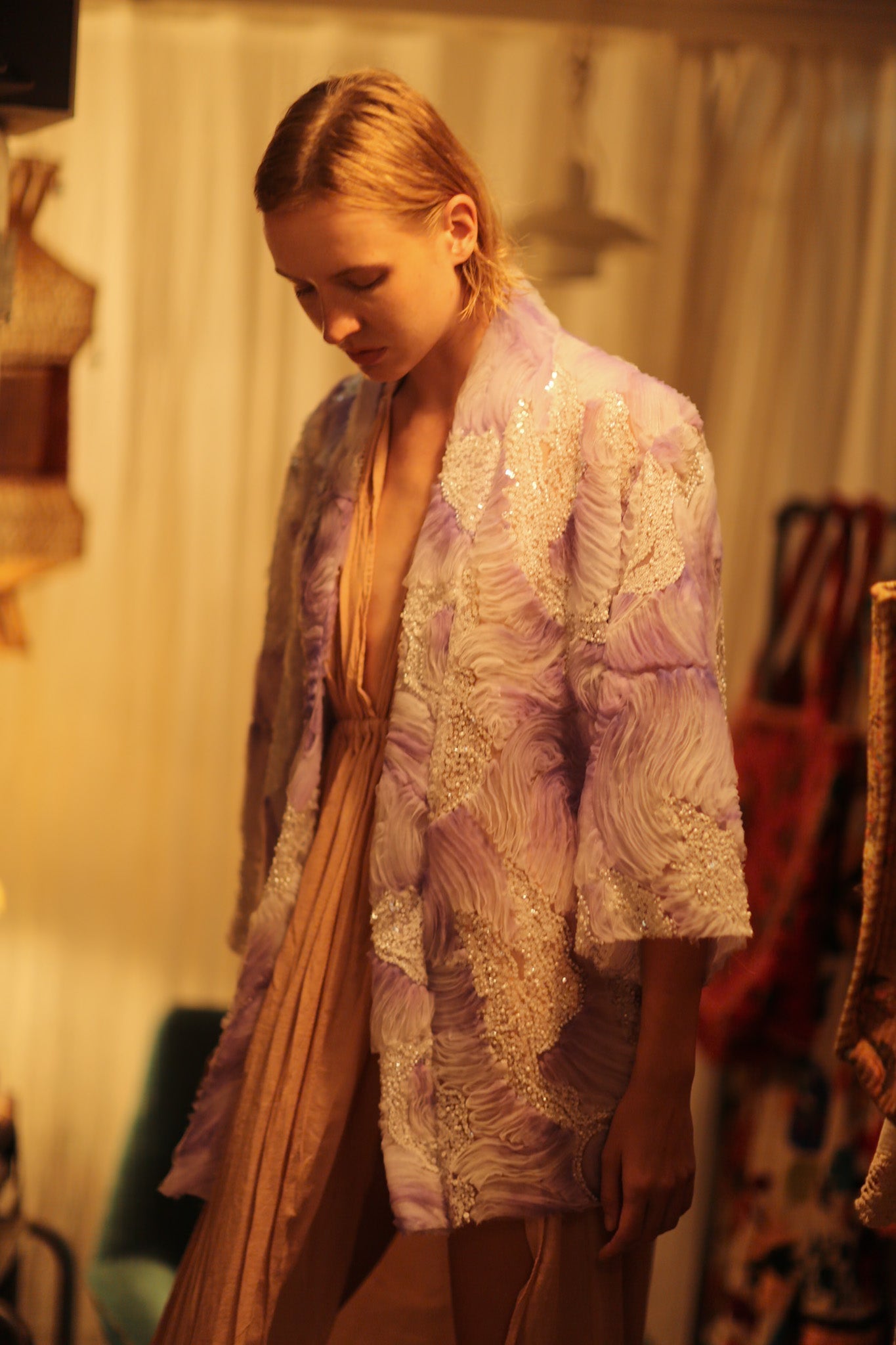 LILAL EMBROIDERED SEQUIN KIMONO OMANI - MOMO STUDIO BERLIN - Berlin Concept Store - sustainable & ethical fashion