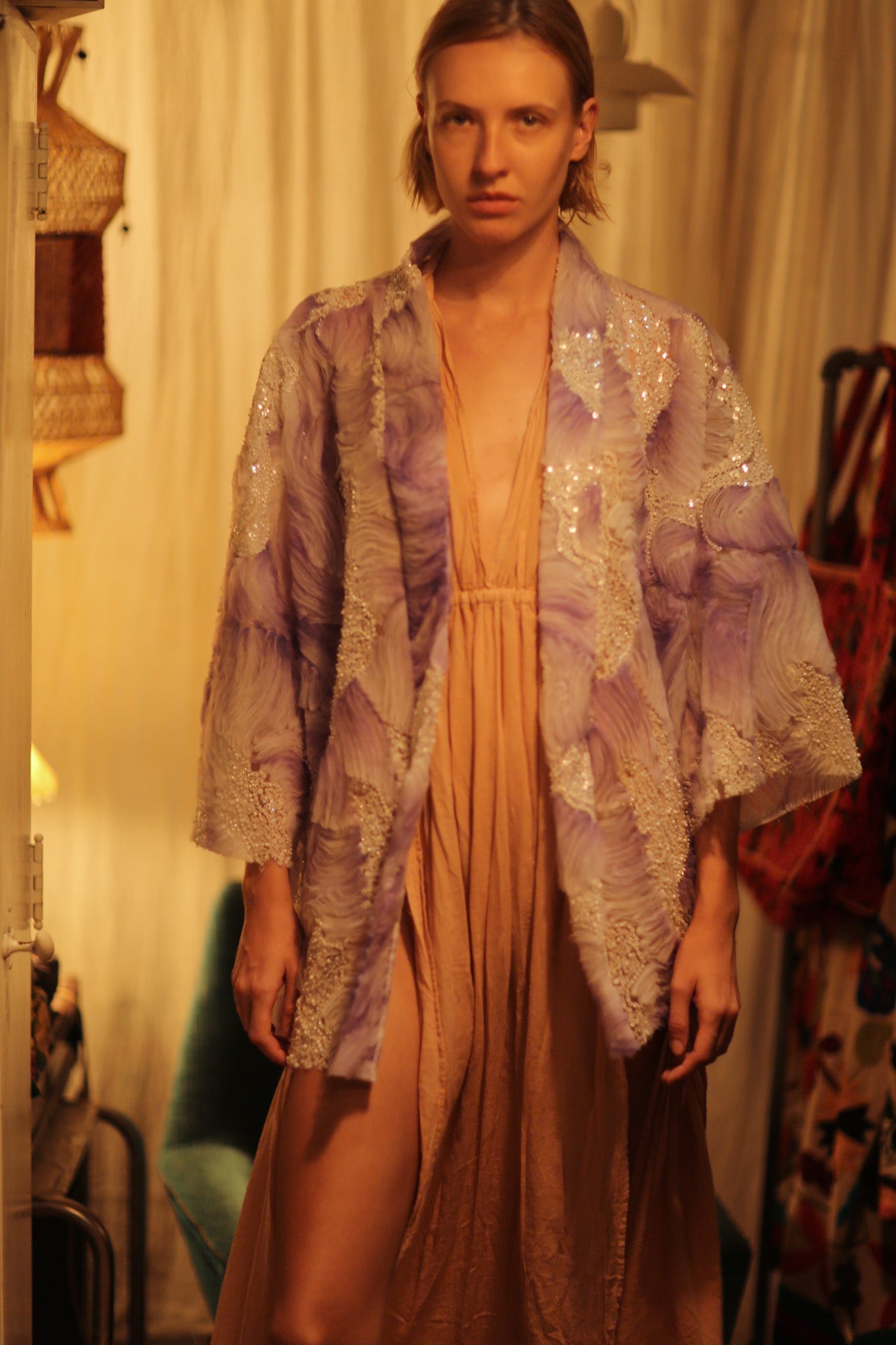 LILAL EMBROIDERED SEQUIN KIMONO OMANI - MOMO STUDIO BERLIN - Berlin Concept Store - sustainable & ethical fashion