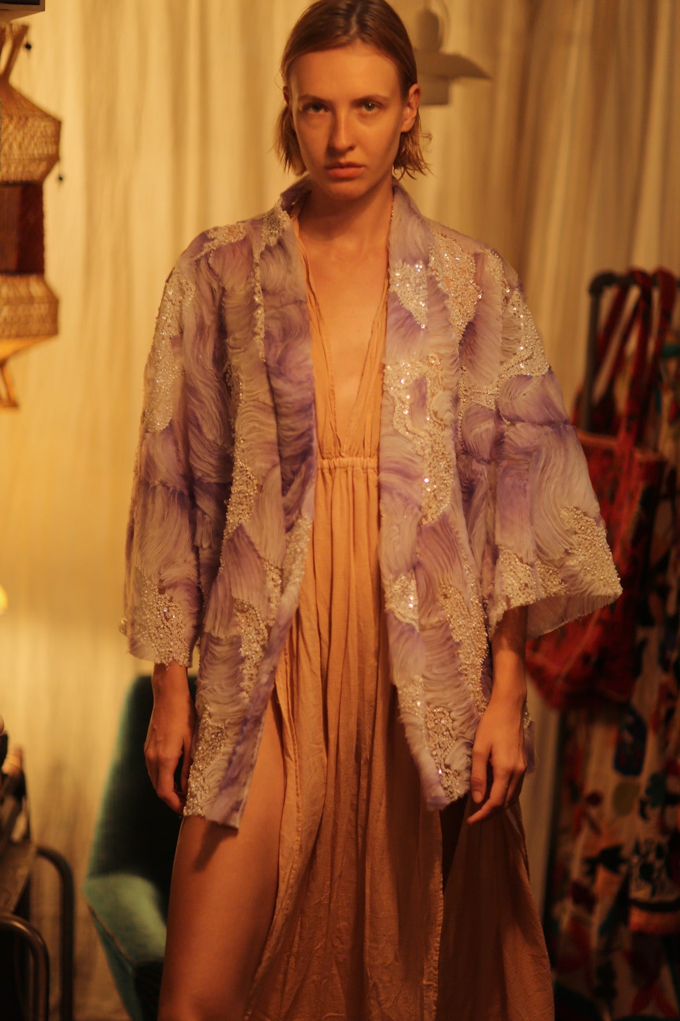 LILAL EMBROIDERED SEQUIN KIMONO OMANI - MOMO STUDIO BERLIN - Berlin Concept Store - sustainable & ethical fashion
