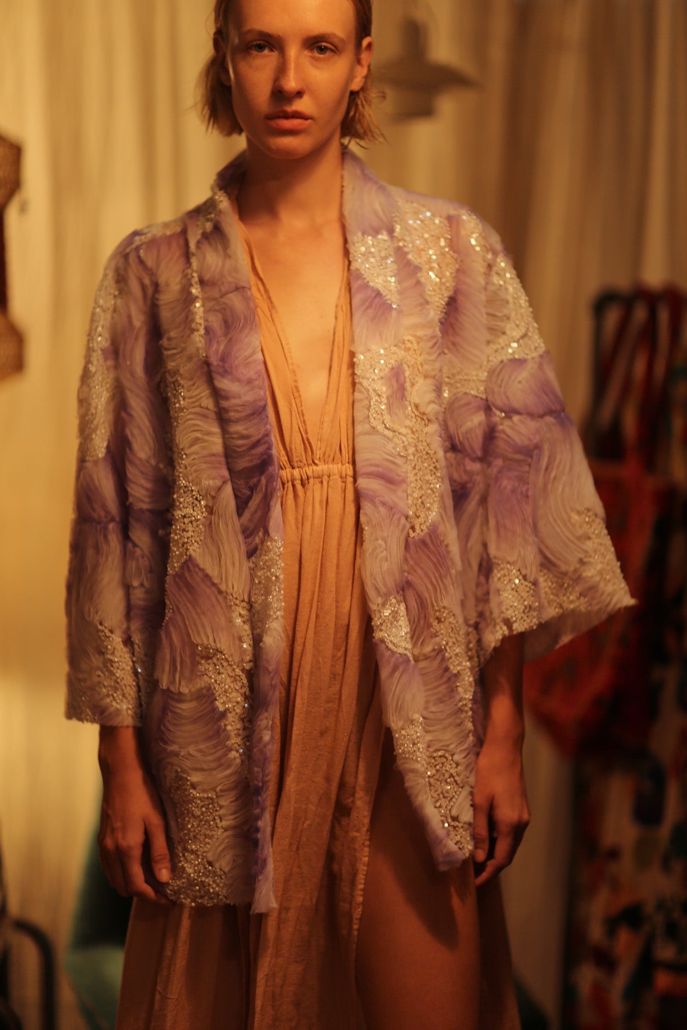 LILAL EMBROIDERED SEQUIN KIMONO OMANI - MOMO STUDIO BERLIN - Berlin Concept Store - sustainable & ethical fashion