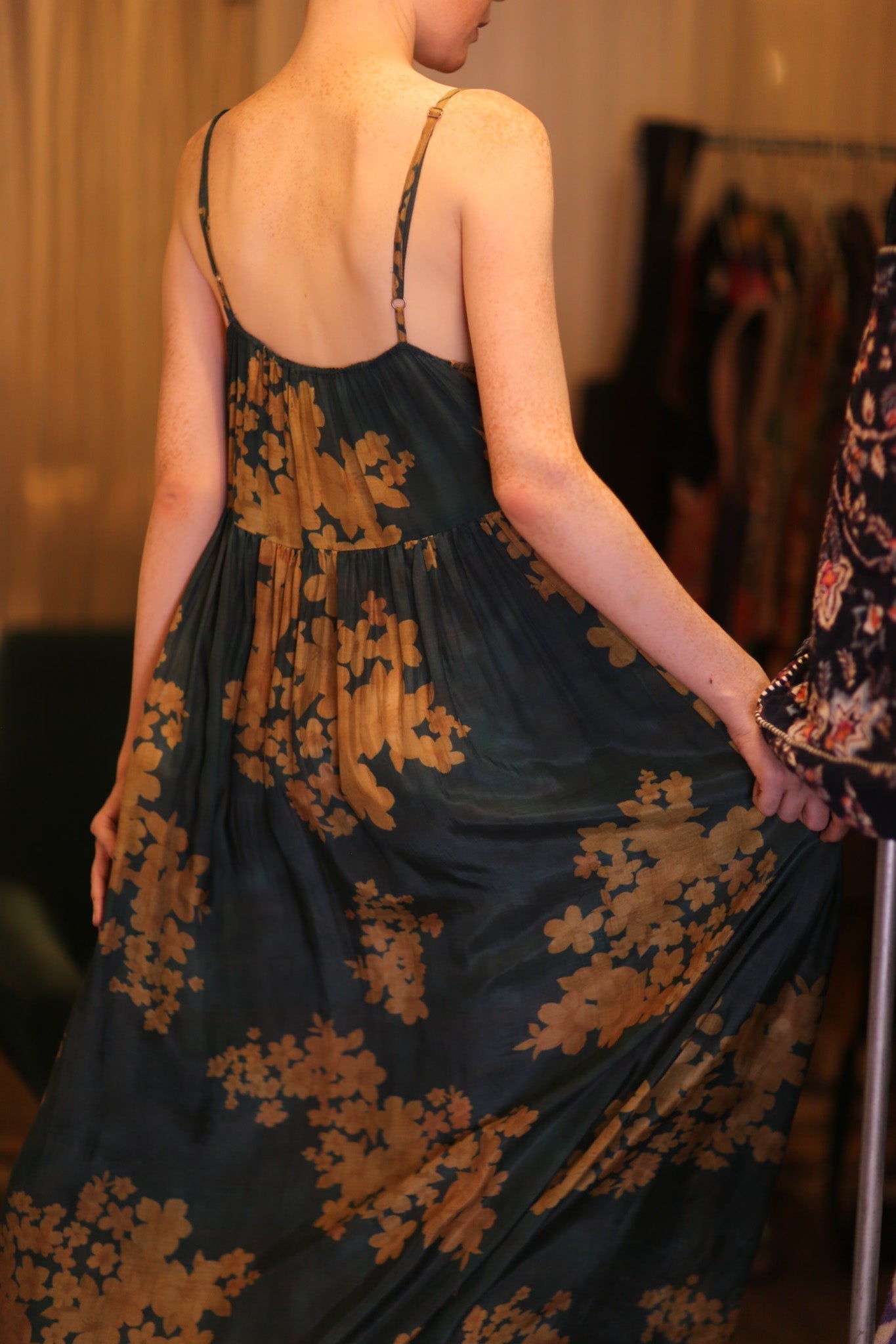 LILI SILK DRESS PADAUK - BANGKOK TAILOR CLOTHING STORE - HANDMADE CLOTHING