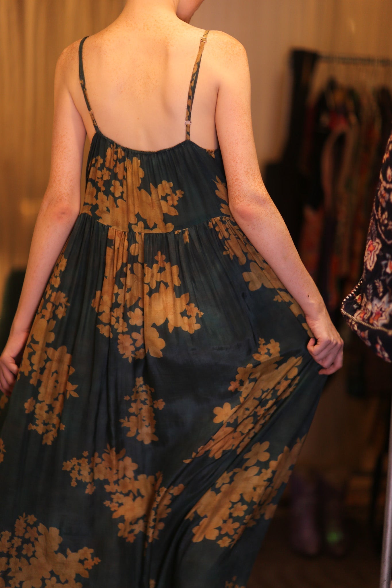 LILI SILK DRESS PADAUK - BANGKOK TAILOR CLOTHING STORE - HANDMADE CLOTHING