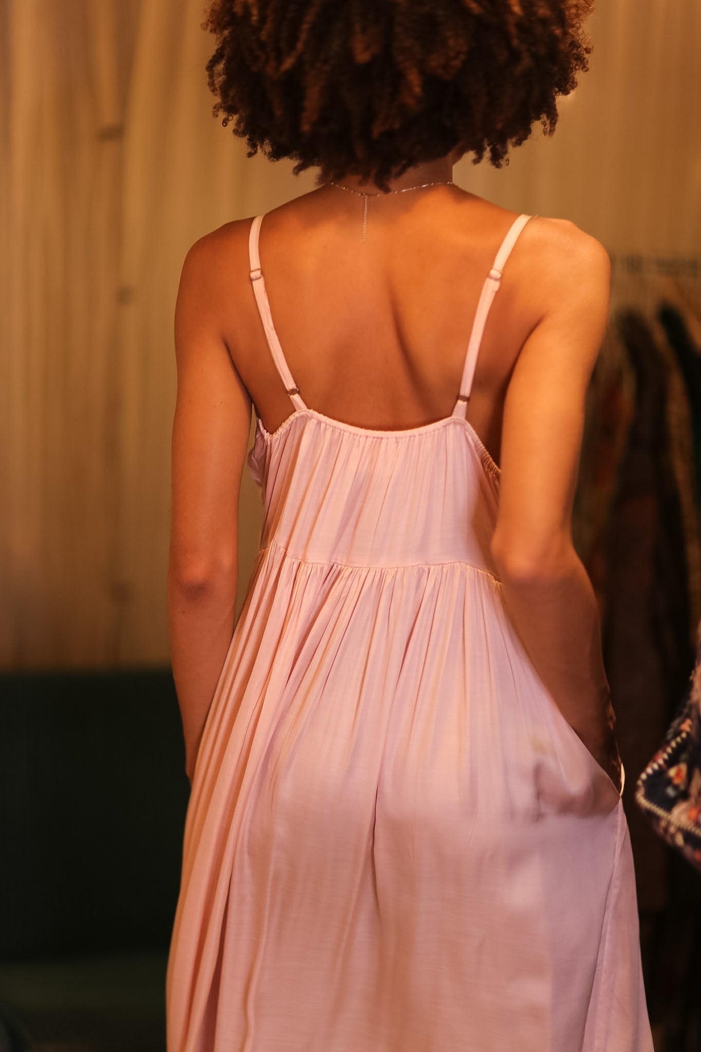 LILI SILK DRESS PINKY - BANGKOK TAILOR CLOTHING STORE - HANDMADE CLOTHING