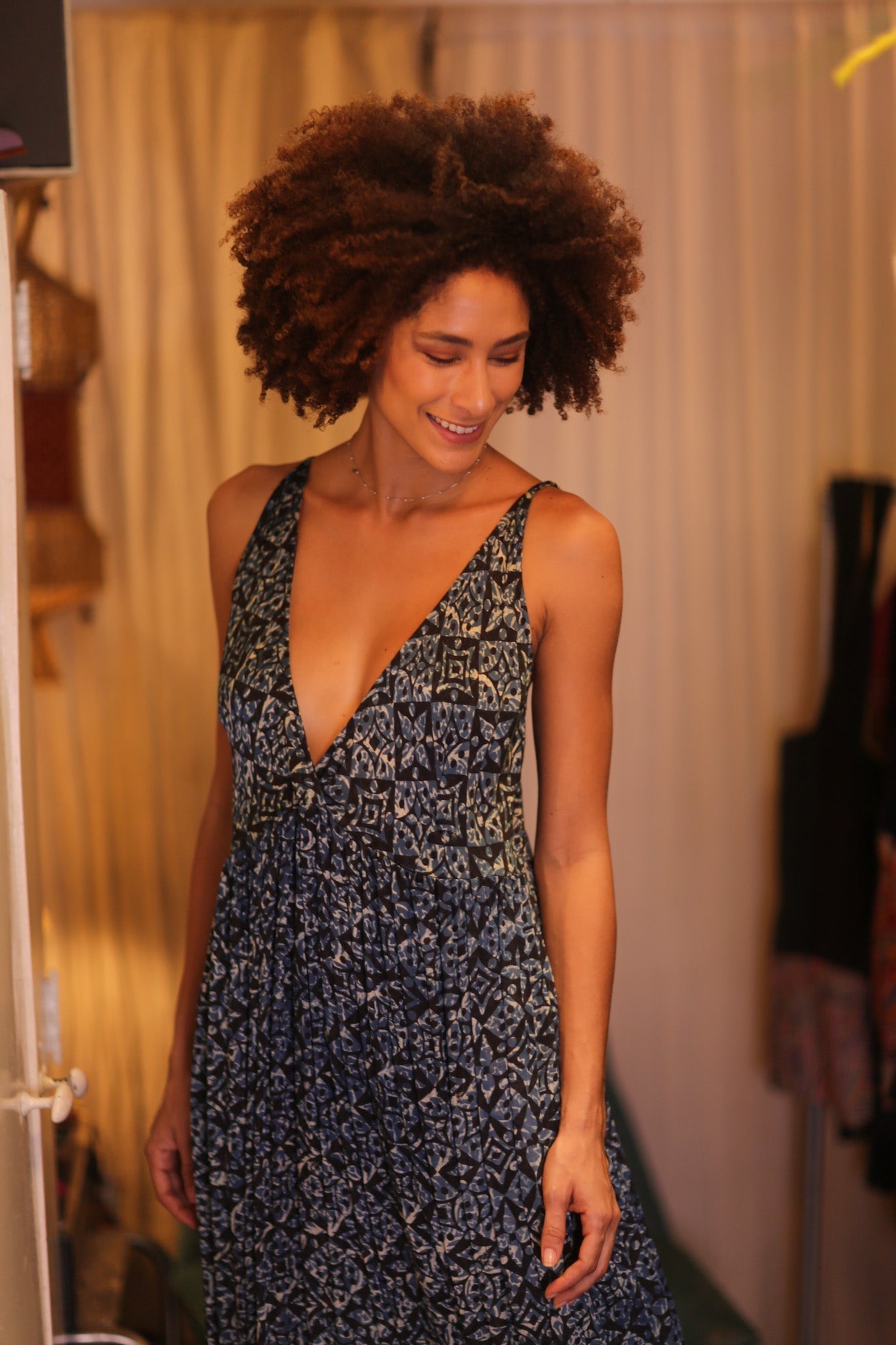 LILI SILK DRESS SAPHIRA - BANGKOK TAILOR CLOTHING STORE - HANDMADE CLOTHING