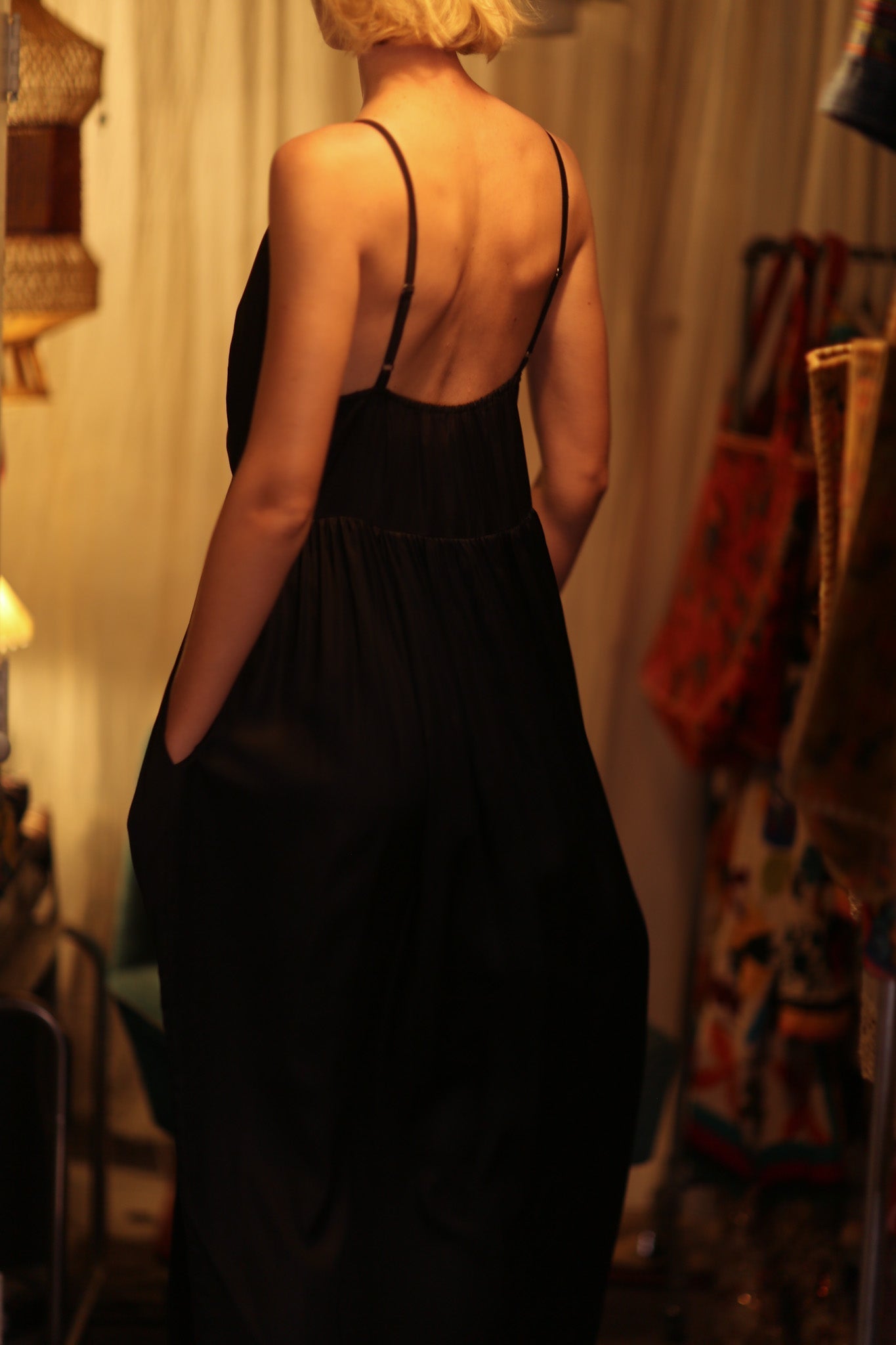 LILY SILK DRESS PITCH BLACK - MOMO STUDIO BERLIN - Berlin Concept Store - sustainable & ethical fashion