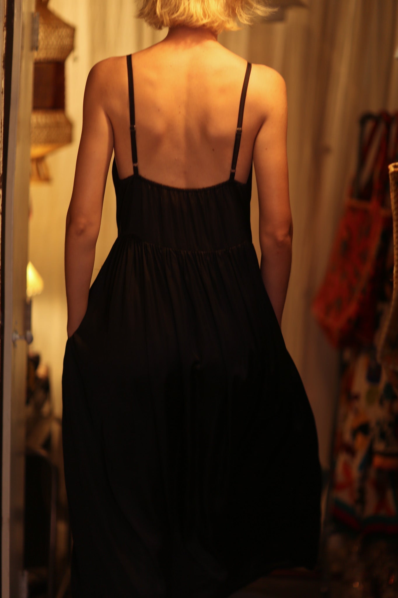 LILY SILK DRESS PITCH BLACK - MOMO STUDIO BERLIN - Berlin Concept Store - sustainable & ethical fashion