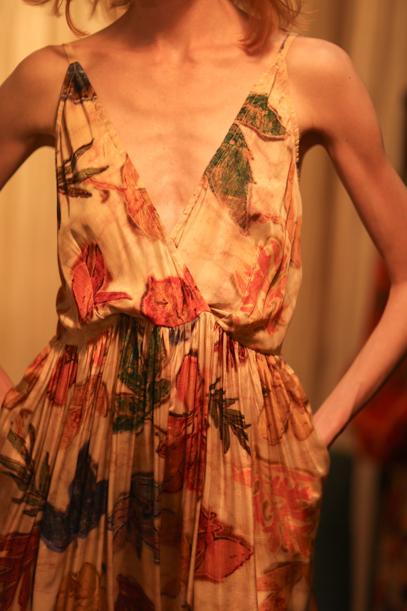 LILY SILK DRESS PRESSED FLOWERS - MOMO STUDIO BERLIN - Berlin Concept Store - sustainable & ethical fashion
