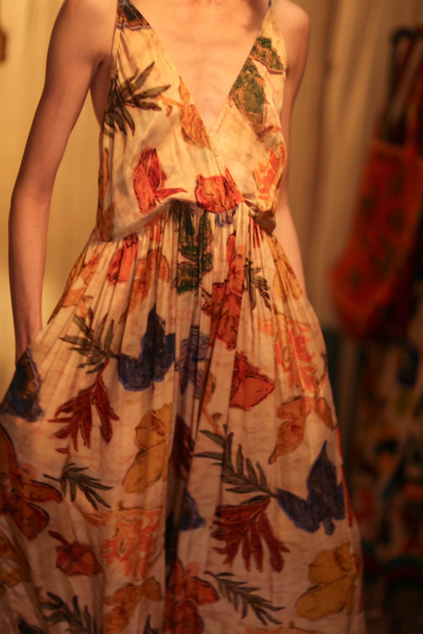 LILY SILK DRESS PRESSED FLOWERS - MOMO STUDIO BERLIN - Berlin Concept Store - sustainable & ethical fashion