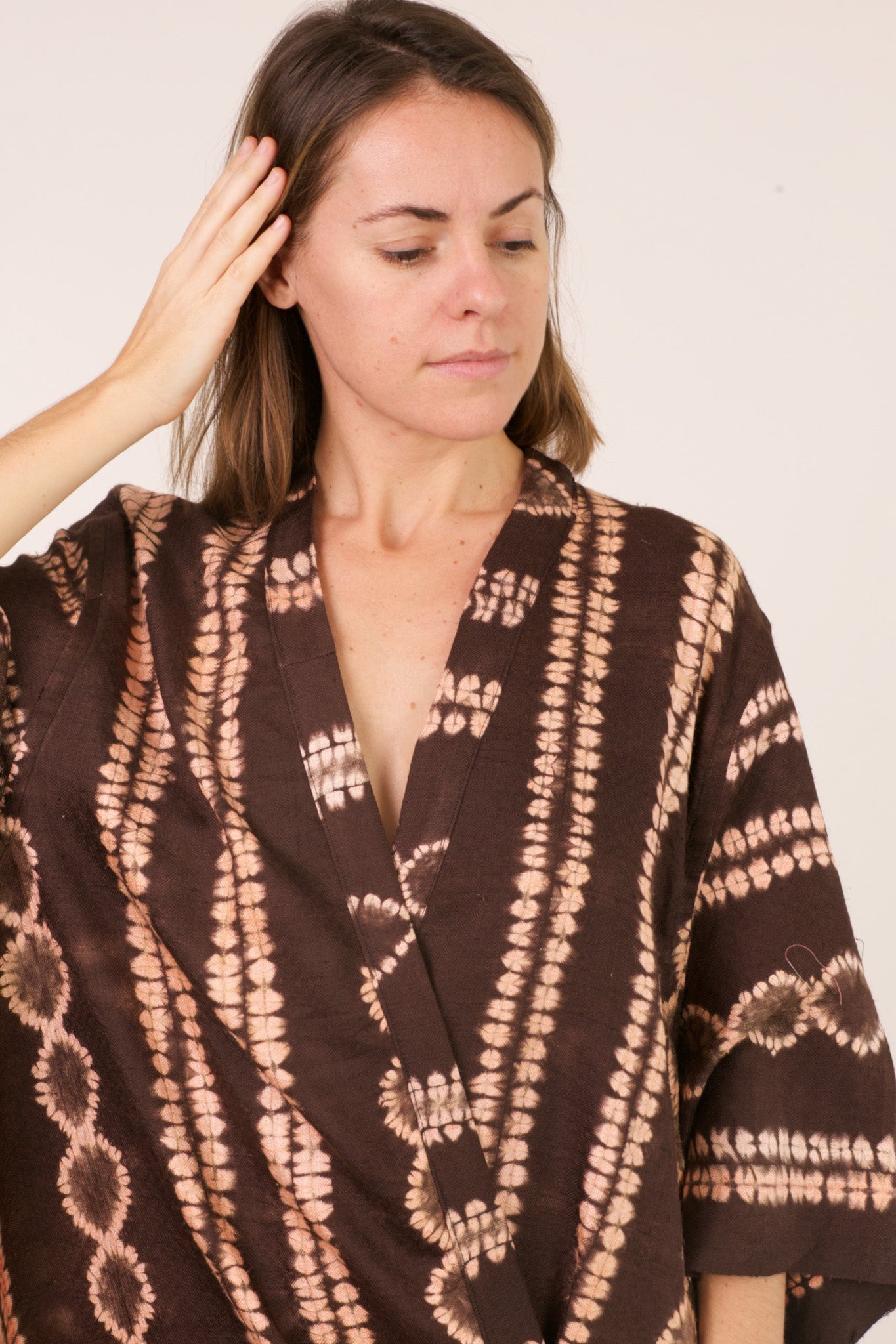 LINEN SILK MIX HAND TIE DYE KIMONO RESE - MOMO STUDIO BERLIN - Berlin Concept Store - sustainable & ethical fashion