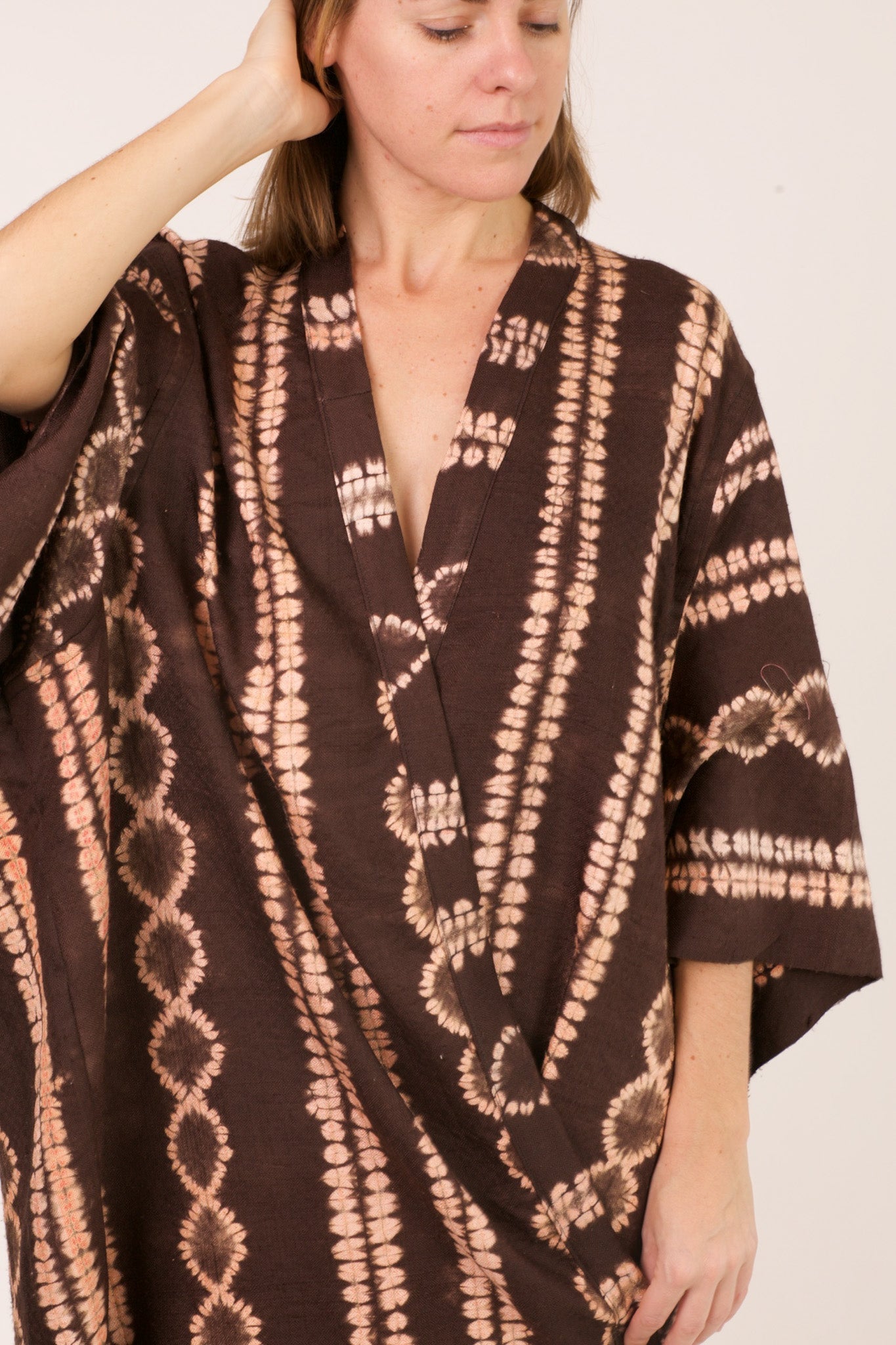 LINEN SILK MIX HAND TIE DYE KIMONO RESE - MOMO STUDIO BERLIN - Berlin Concept Store - sustainable & ethical fashion