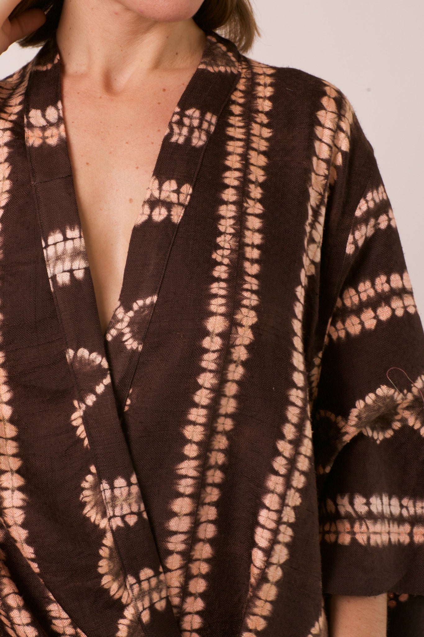 LINEN SILK MIX HAND TIE DYE KIMONO RESE - MOMO STUDIO BERLIN - Berlin Concept Store - sustainable & ethical fashion