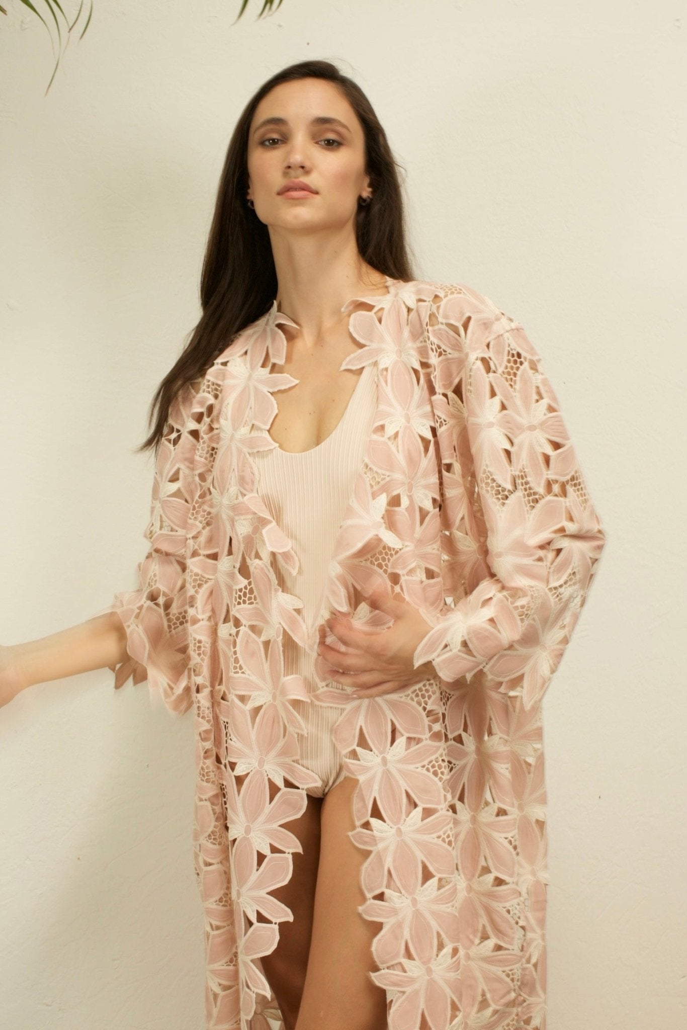 LITTLE PINK FLOWER COTTON LACE KIMONO - MOMO STUDIO BERLIN - Berlin Concept Store - sustainable & ethical fashion