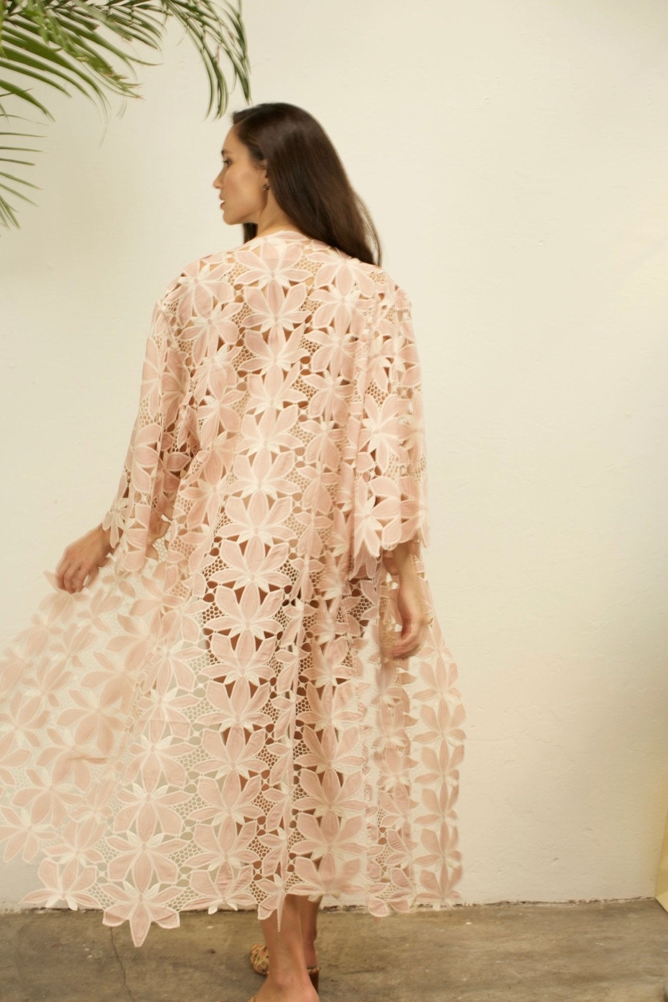 LITTLE PINK FLOWER COTTON LACE KIMONO - MOMO STUDIO BERLIN - Berlin Concept Store - sustainable & ethical fashion