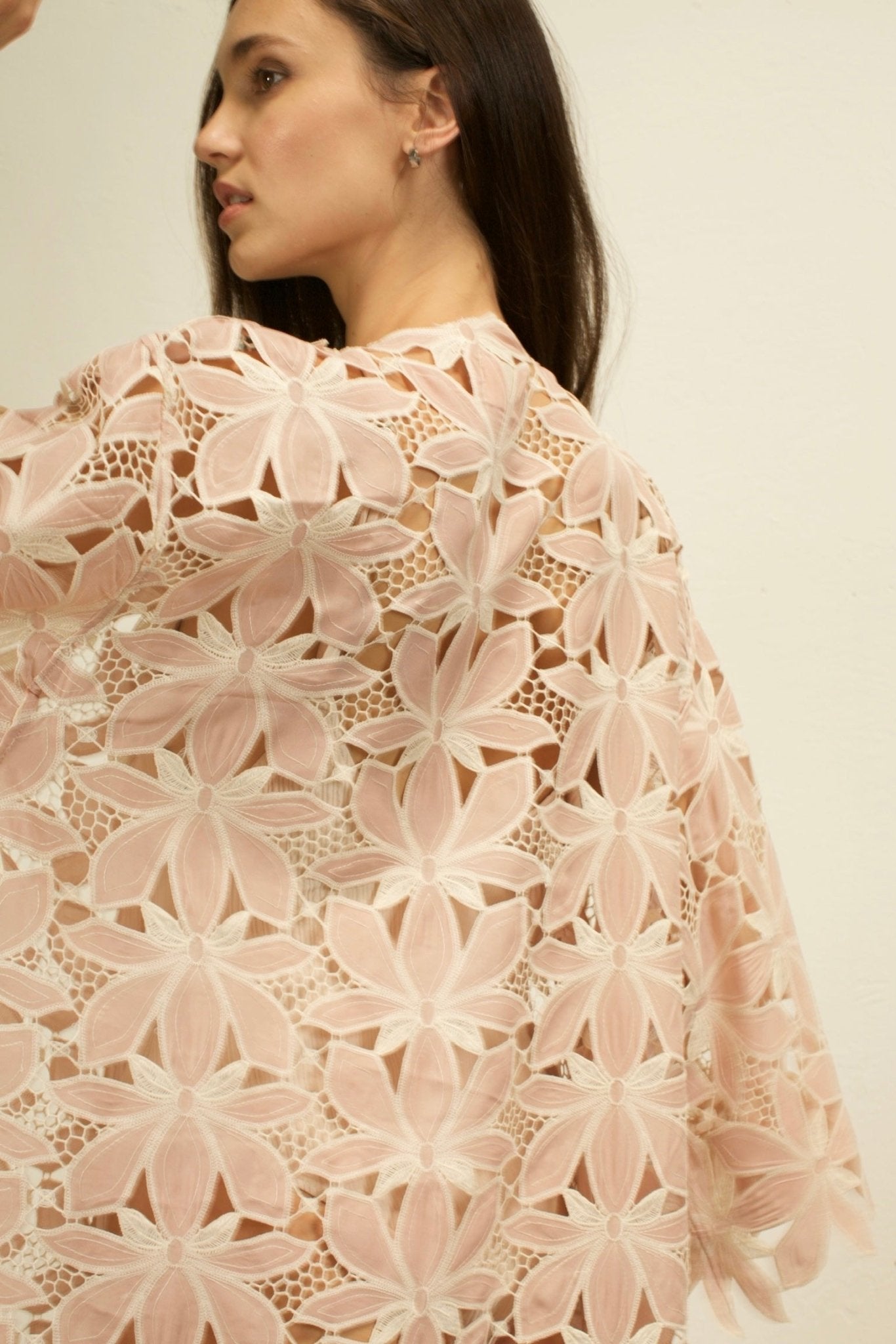 LITTLE PINK FLOWER COTTON LACE KIMONO - MOMO STUDIO BERLIN - Berlin Concept Store - sustainable & ethical fashion