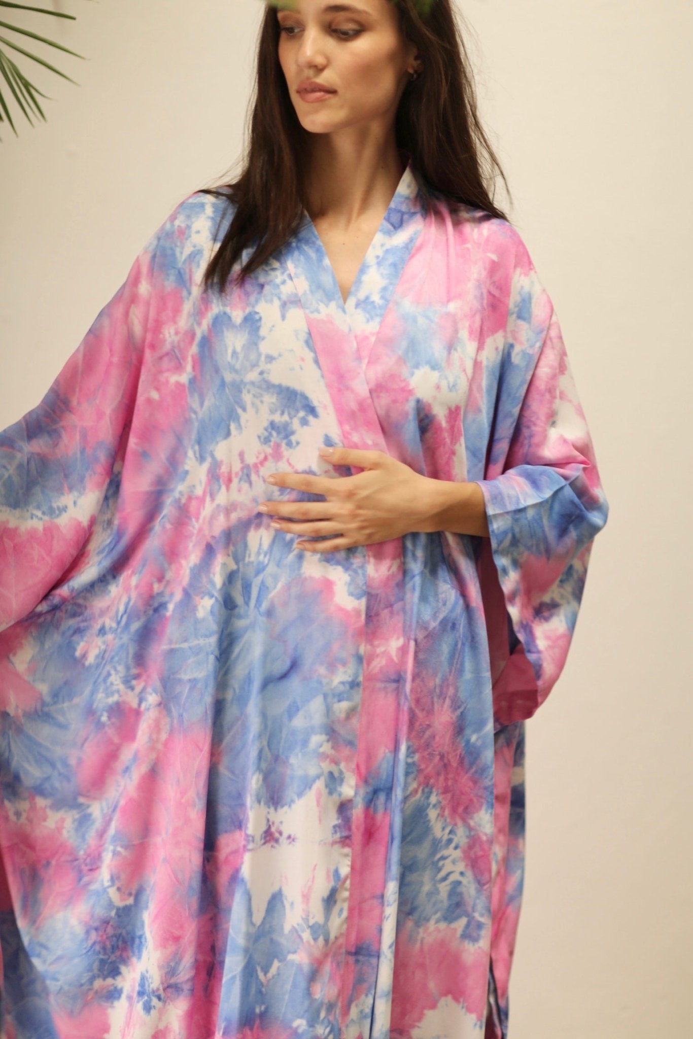 LITTLE TWIN PINK / BLUE TIE DYE KIMONO - MOMO STUDIO BERLIN - Berlin Concept Store - sustainable & ethical fashion