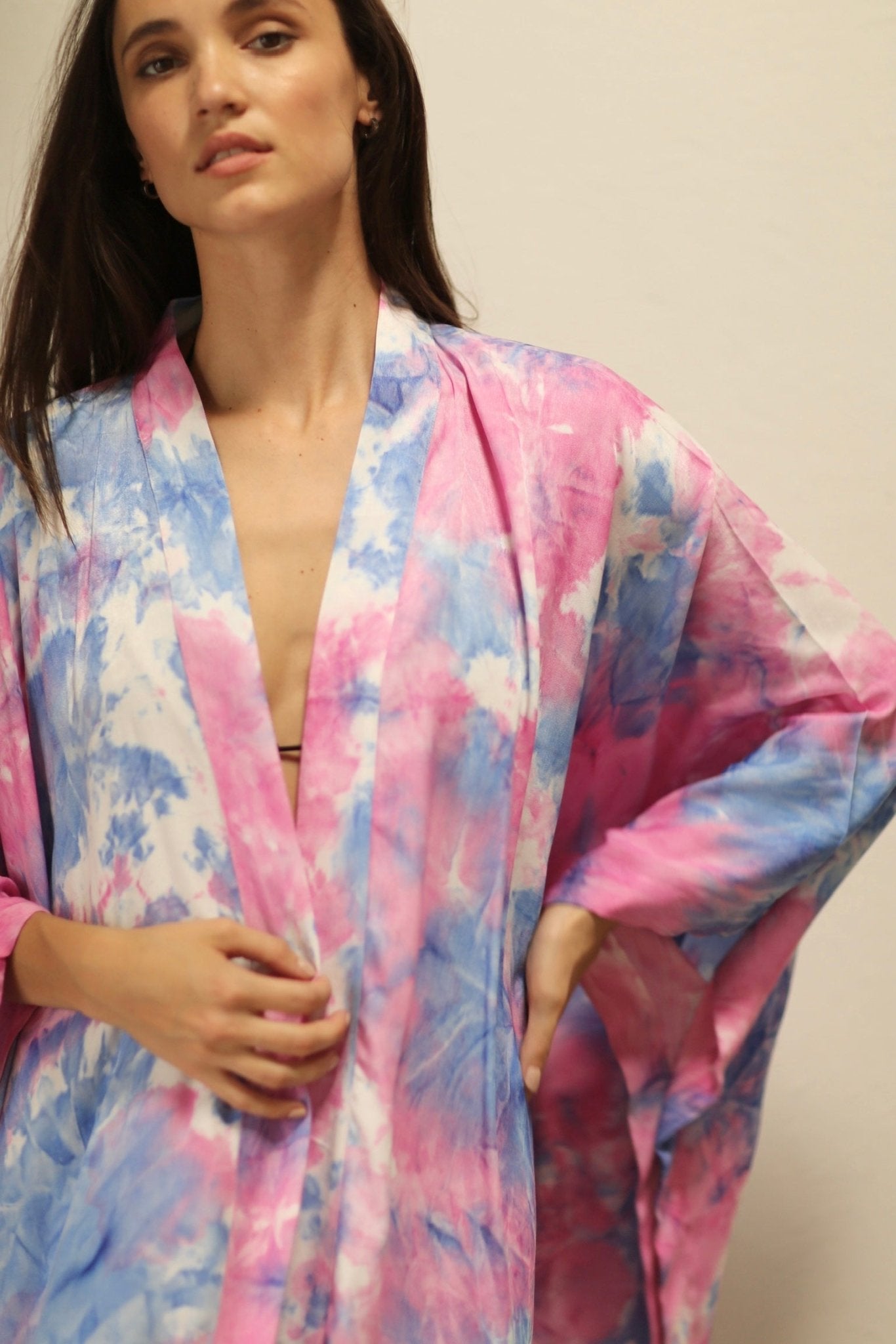 LITTLE TWIN PINK / BLUE TIE DYE KIMONO - MOMO STUDIO BERLIN - Berlin Concept Store - sustainable & ethical fashion