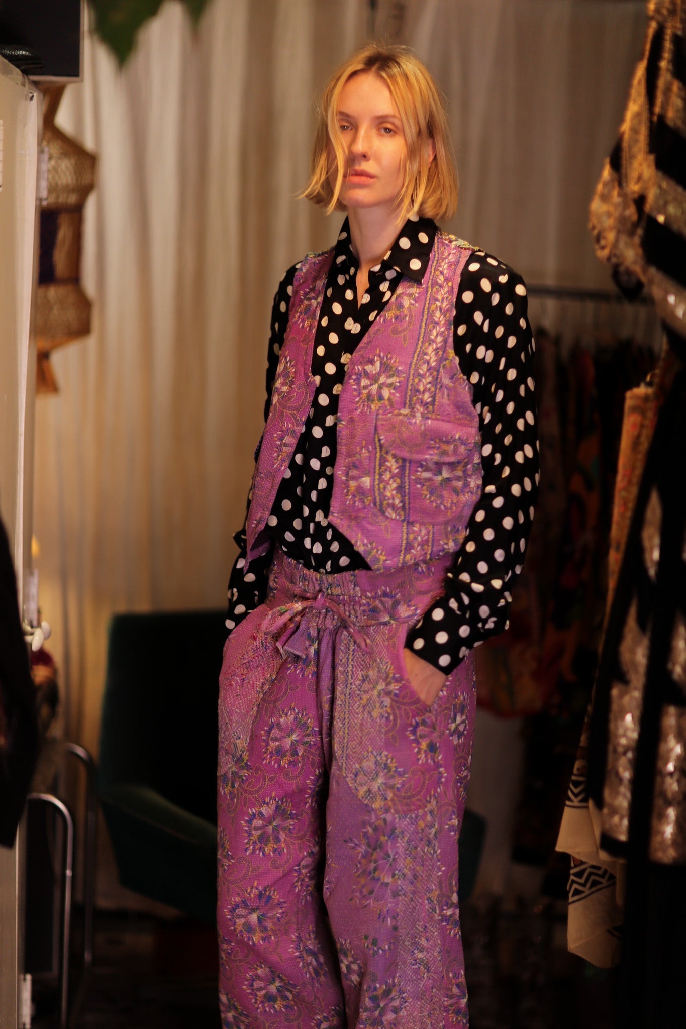 MARLENE KANTHA GILET LAVENDER FIELD - MOMO STUDIO BERLIN - Berlin Concept Store - sustainable & ethical fashion