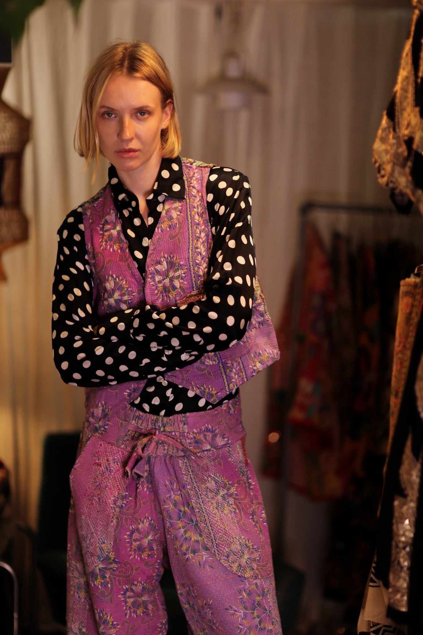 MARLENE KANTHA GILET LAVENDER FIELD - MOMO STUDIO BERLIN - Berlin Concept Store - sustainable & ethical fashion