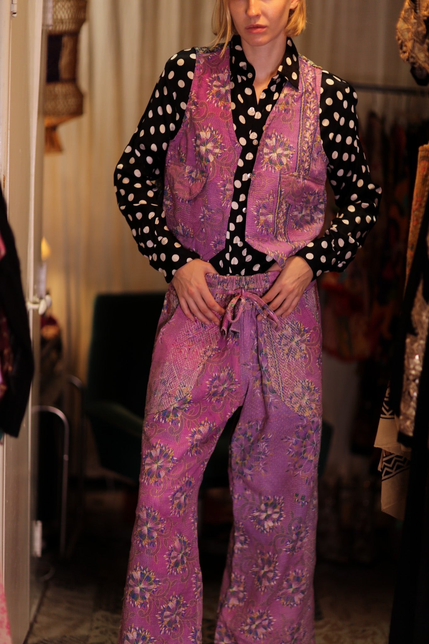 MARLENE KANTHA GILET LAVENDER FIELD - MOMO STUDIO BERLIN - Berlin Concept Store - sustainable & ethical fashion