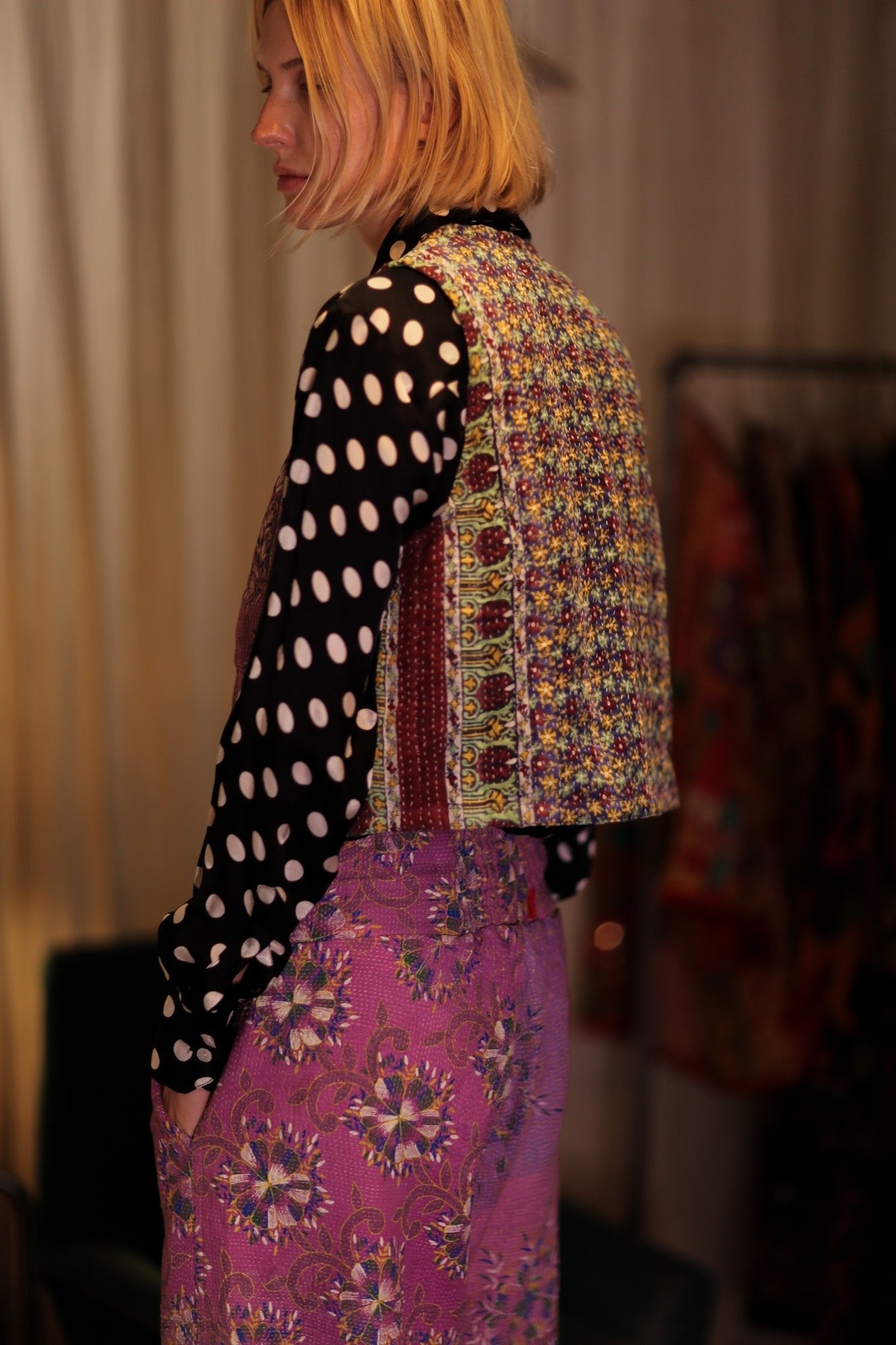 MARLENE KANTHA GILET LAVENDER FIELD - MOMO STUDIO BERLIN - Berlin Concept Store - sustainable & ethical fashion