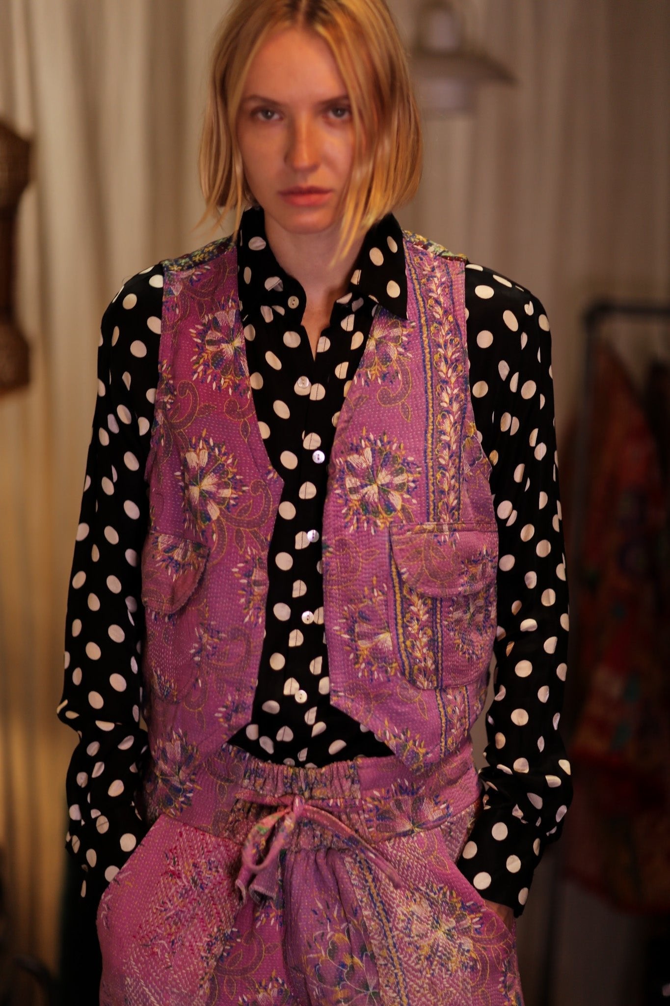 MARLENE KANTHA GILET LAVENDER FIELD - MOMO STUDIO BERLIN - Berlin Concept Store - sustainable & ethical fashion