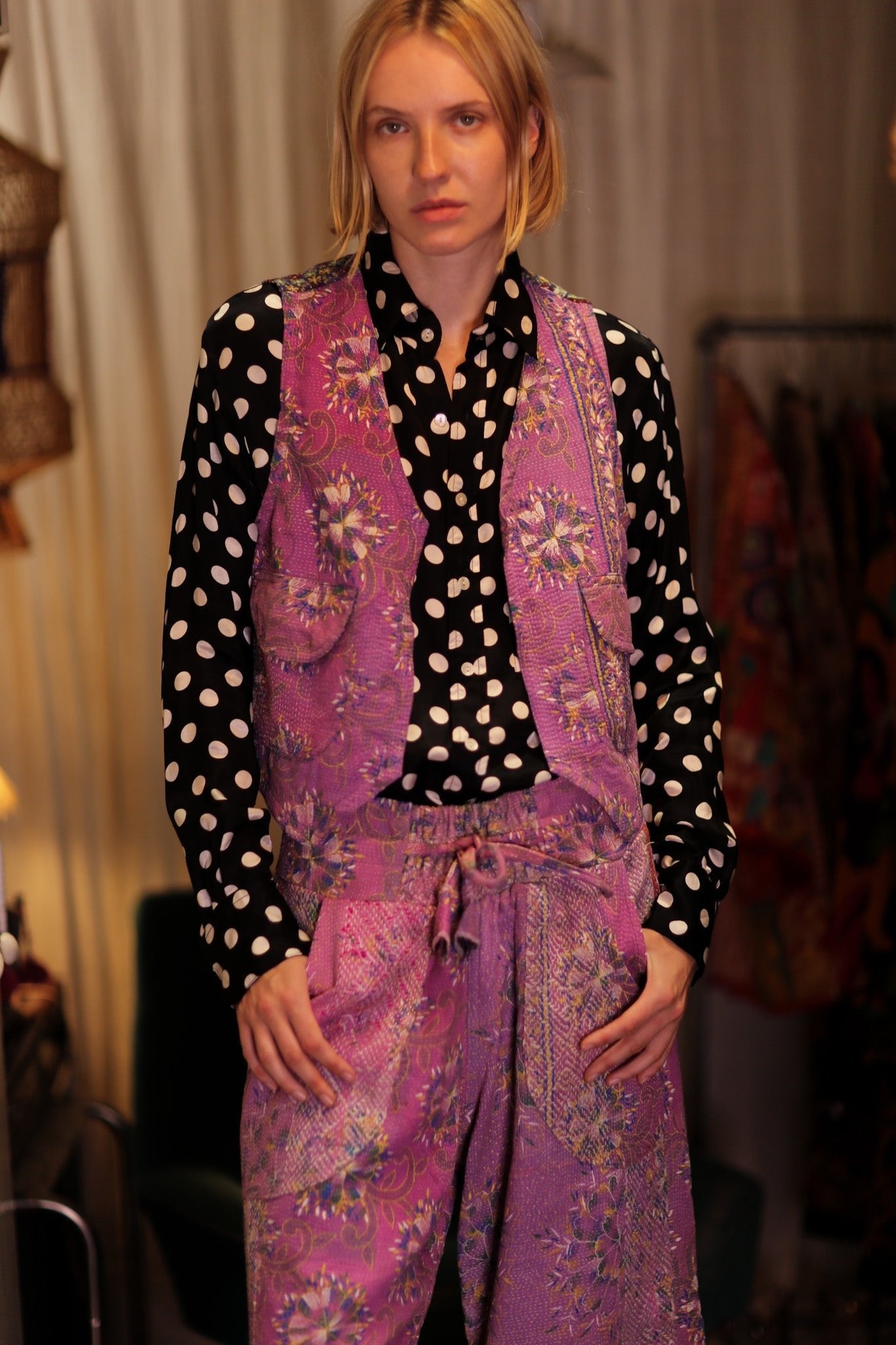 MARLENE KANTHA GILET LAVENDER FIELD - MOMO STUDIO BERLIN - Berlin Concept Store - sustainable & ethical fashion
