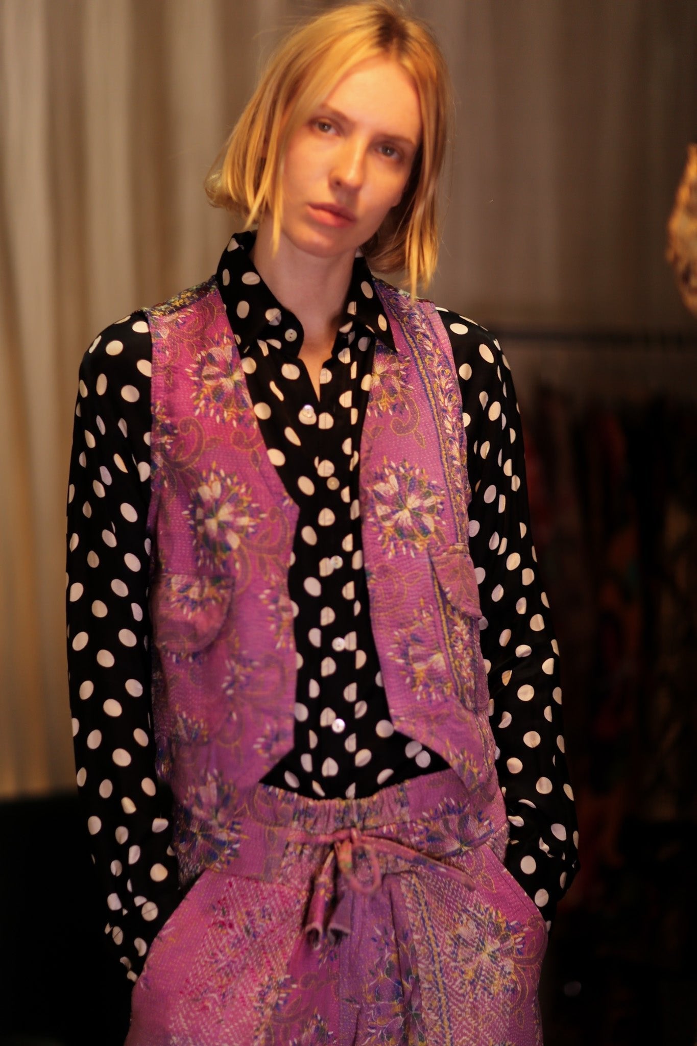 MARLENE KANTHA GILET LAVENDER FIELD - MOMO STUDIO BERLIN - Berlin Concept Store - sustainable & ethical fashion