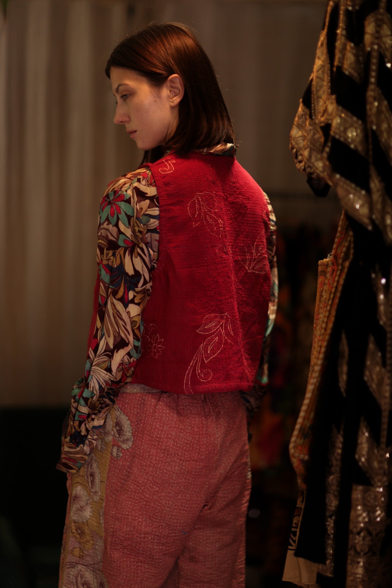 MARLENE KANTHA GILET VEST POMEGRANATE - MOMO STUDIO BERLIN - Berlin Concept Store - sustainable & ethical fashion