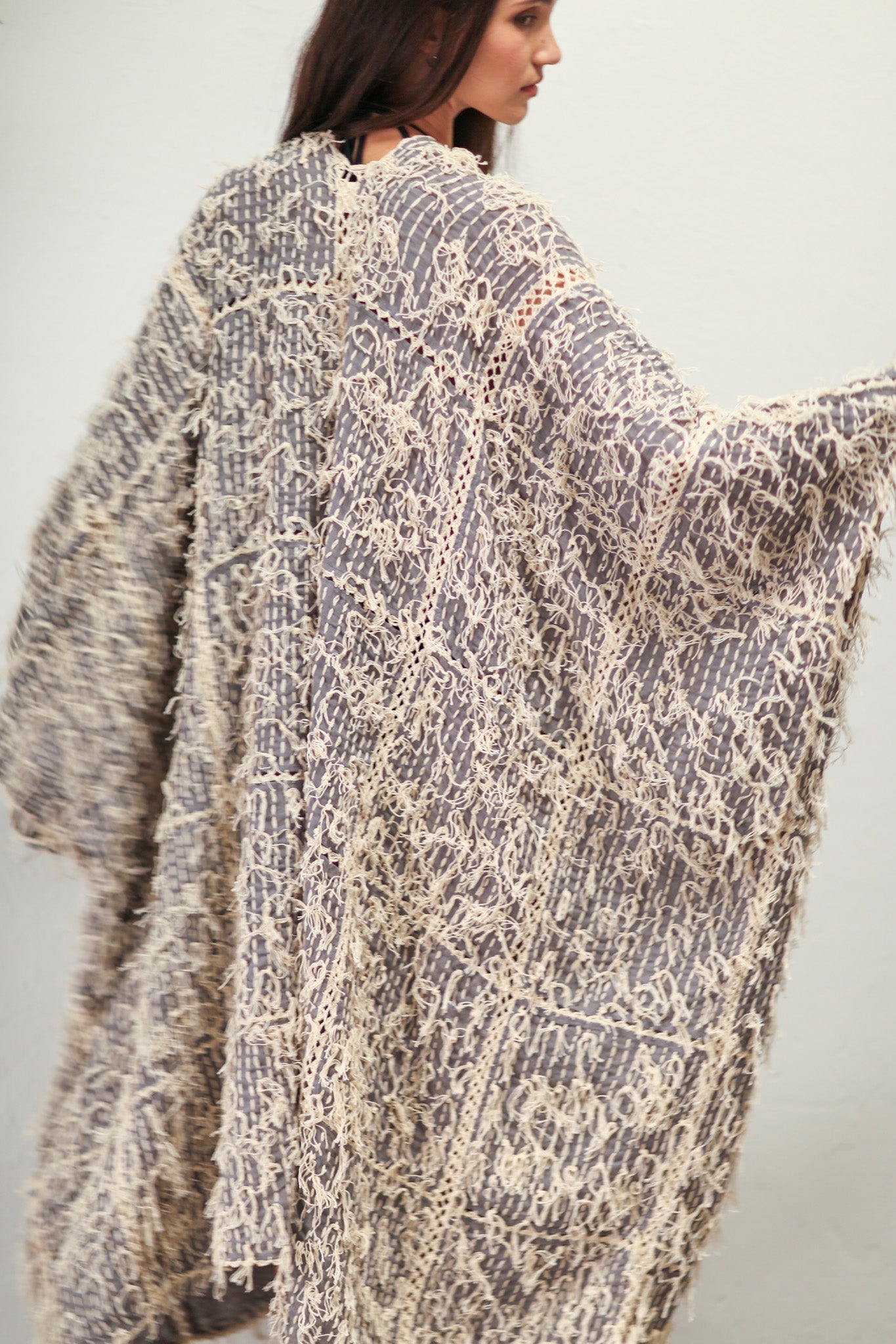 MAXI KIMONO HAND STITCH BONYU - MOMO STUDIO BERLIN - Berlin Concept Store - sustainable & ethical fashion