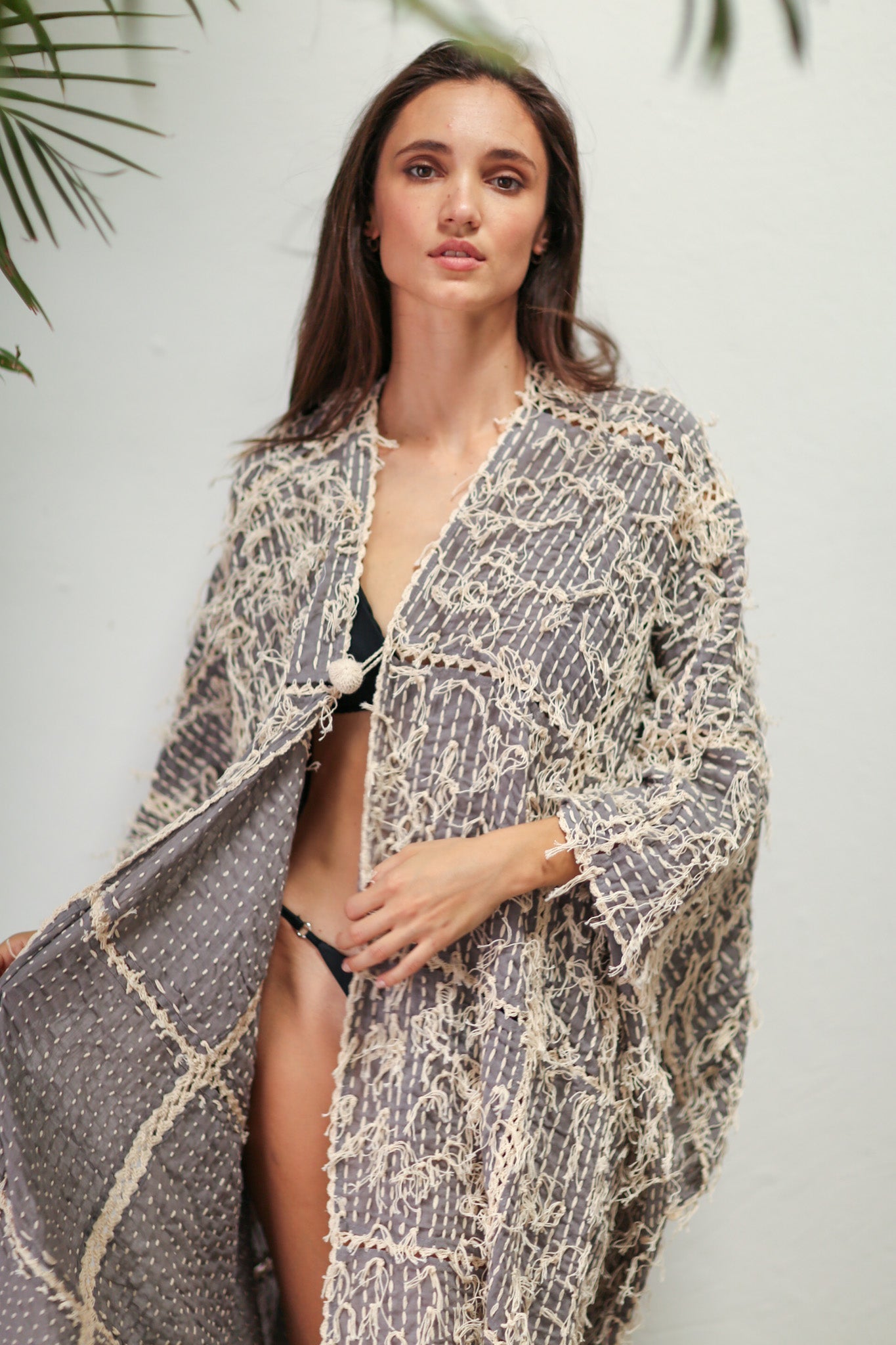 MAXI KIMONO HAND STITCH BONYU - MOMO STUDIO BERLIN - Berlin Concept Store - sustainable & ethical fashion