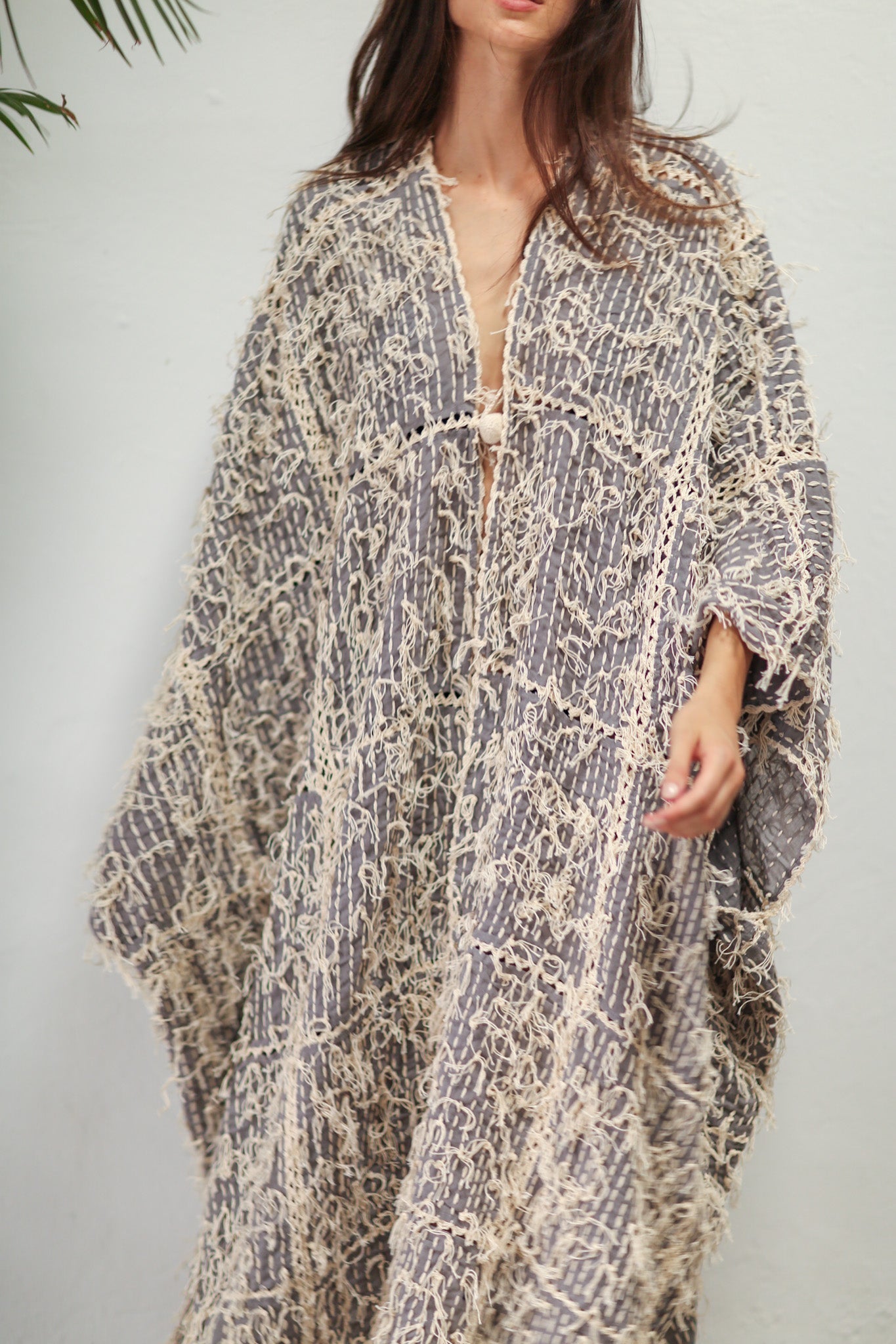 MAXI KIMONO HAND STITCH BONYU - MOMO STUDIO BERLIN - Berlin Concept Store - sustainable & ethical fashion