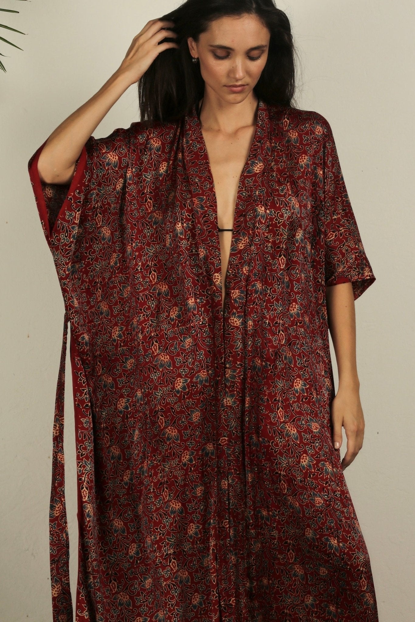 MONUS FLOWER MODAL SILK KIMONO - MOMO STUDIO BERLIN - Berlin Concept Store - sustainable & ethical fashion