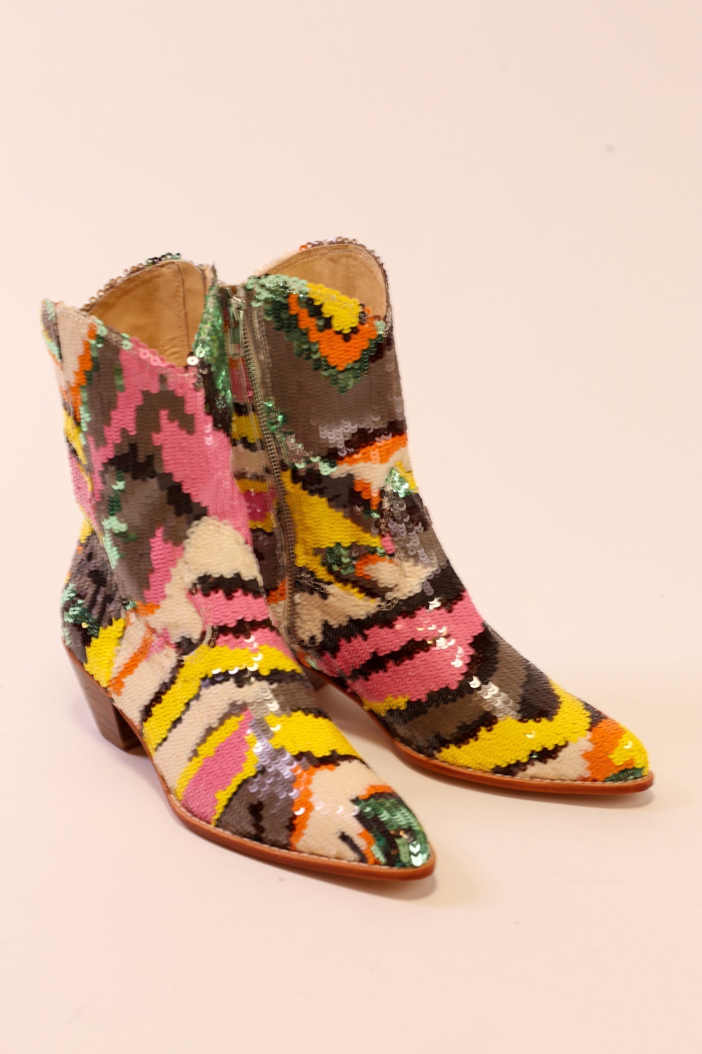 MULTI MIX SEQUIN EMBROIDERED BOOTS CHACHA - MOMO STUDIO BERLIN - Berlin Concept Store - sustainable & ethical fashion