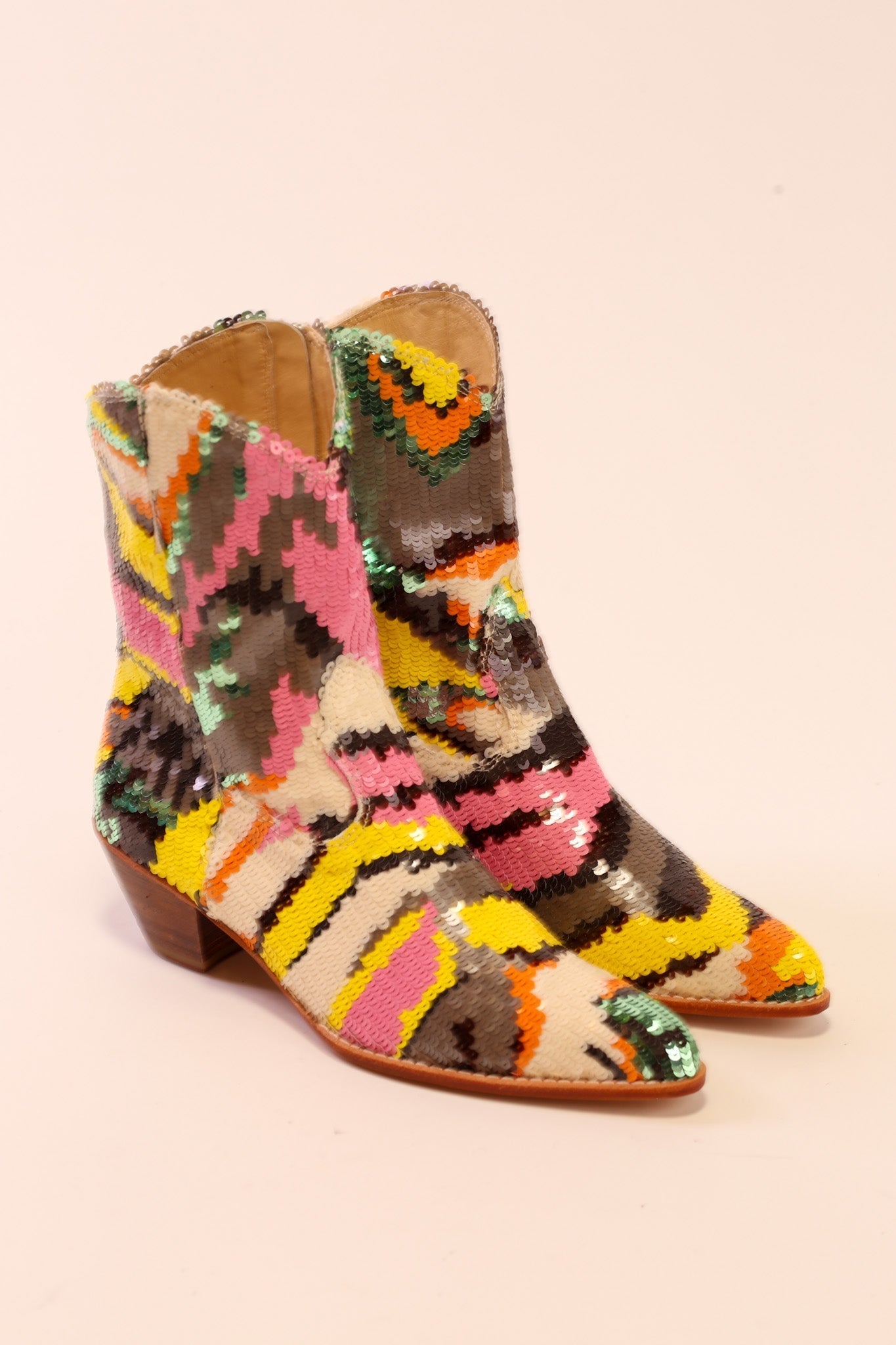 MULTI MIX SEQUIN EMBROIDERED BOOTS CHACHA - MOMO STUDIO BERLIN - Berlin Concept Store - sustainable & ethical fashion