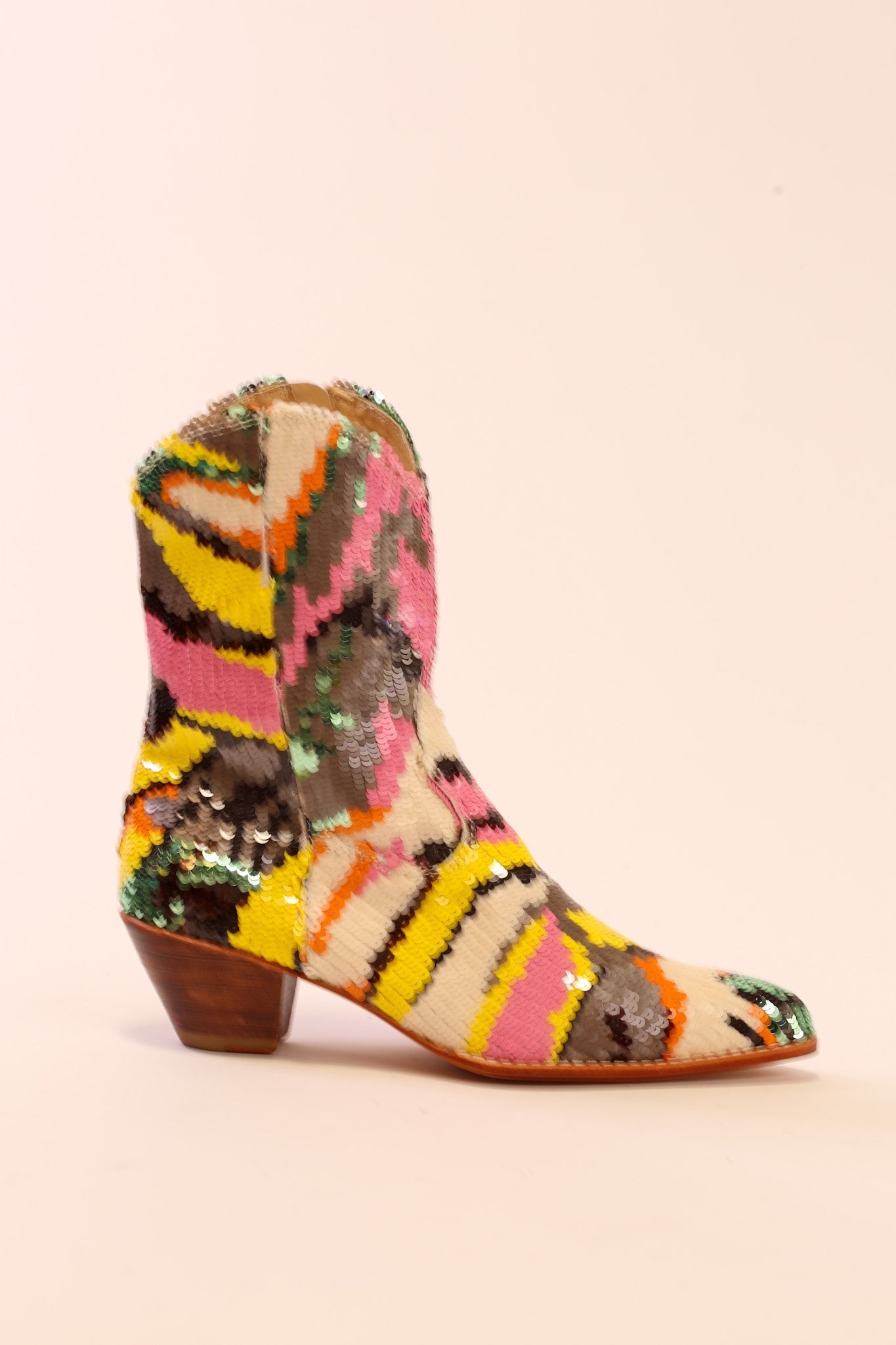 MULTI MIX SEQUIN EMBROIDERED BOOTS CHACHA - MOMO STUDIO BERLIN - Berlin Concept Store - sustainable & ethical fashion