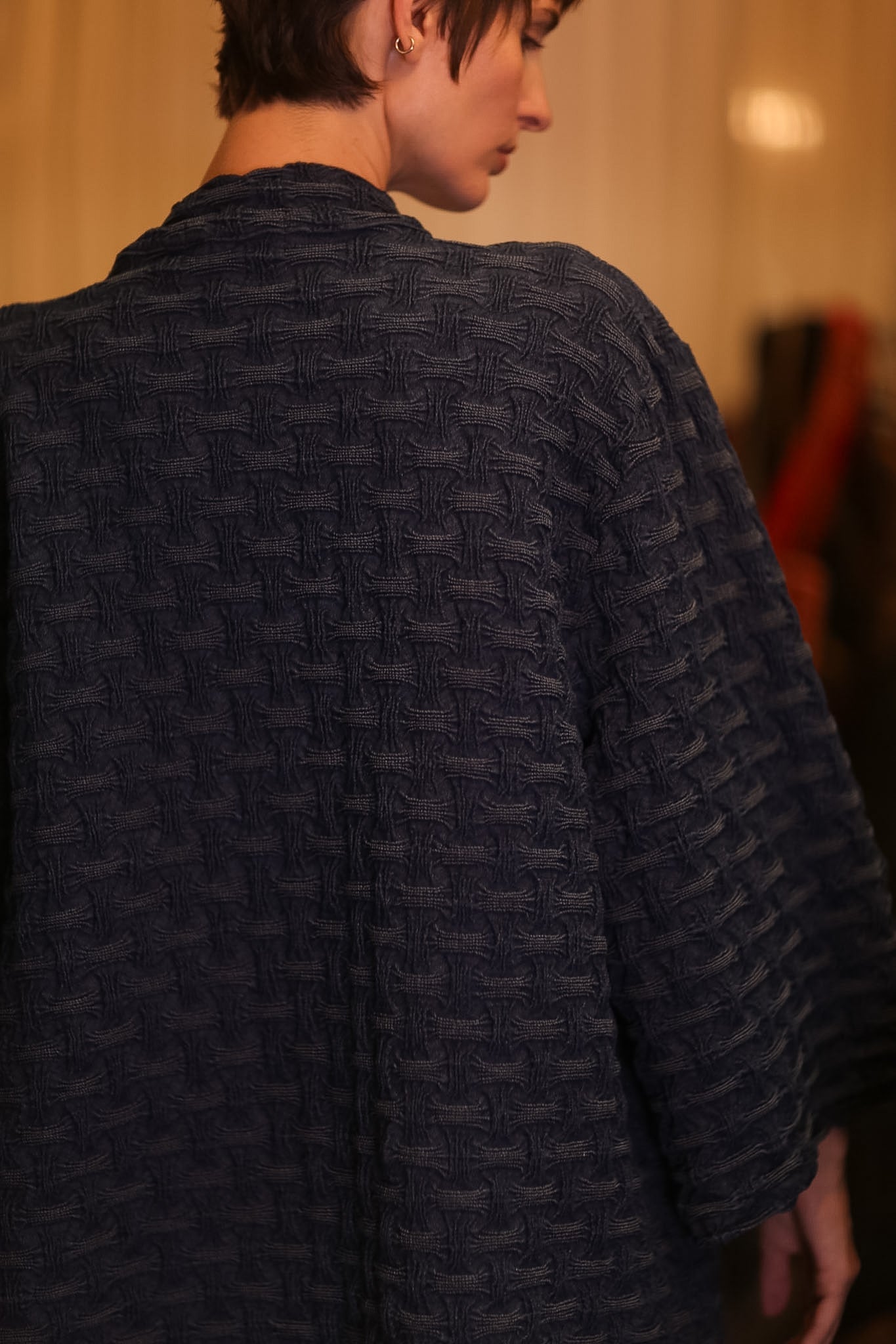 NAVY BLUE JAPANESE PREMIUM DENIM SHORT KIMONO HTAYAN - MOMO STUDIO BERLIN - Berlin Concept Store - sustainable & ethical fashion