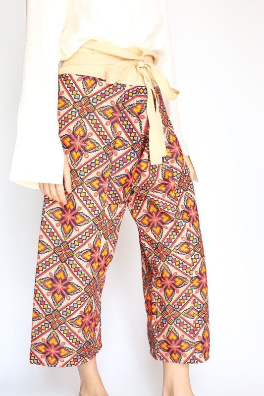 NEEDLEWORK FISHERMAN CROP WRAP PANTS - MOMO STUDIO BERLIN - Berlin Concept Store - sustainable & ethical fashion