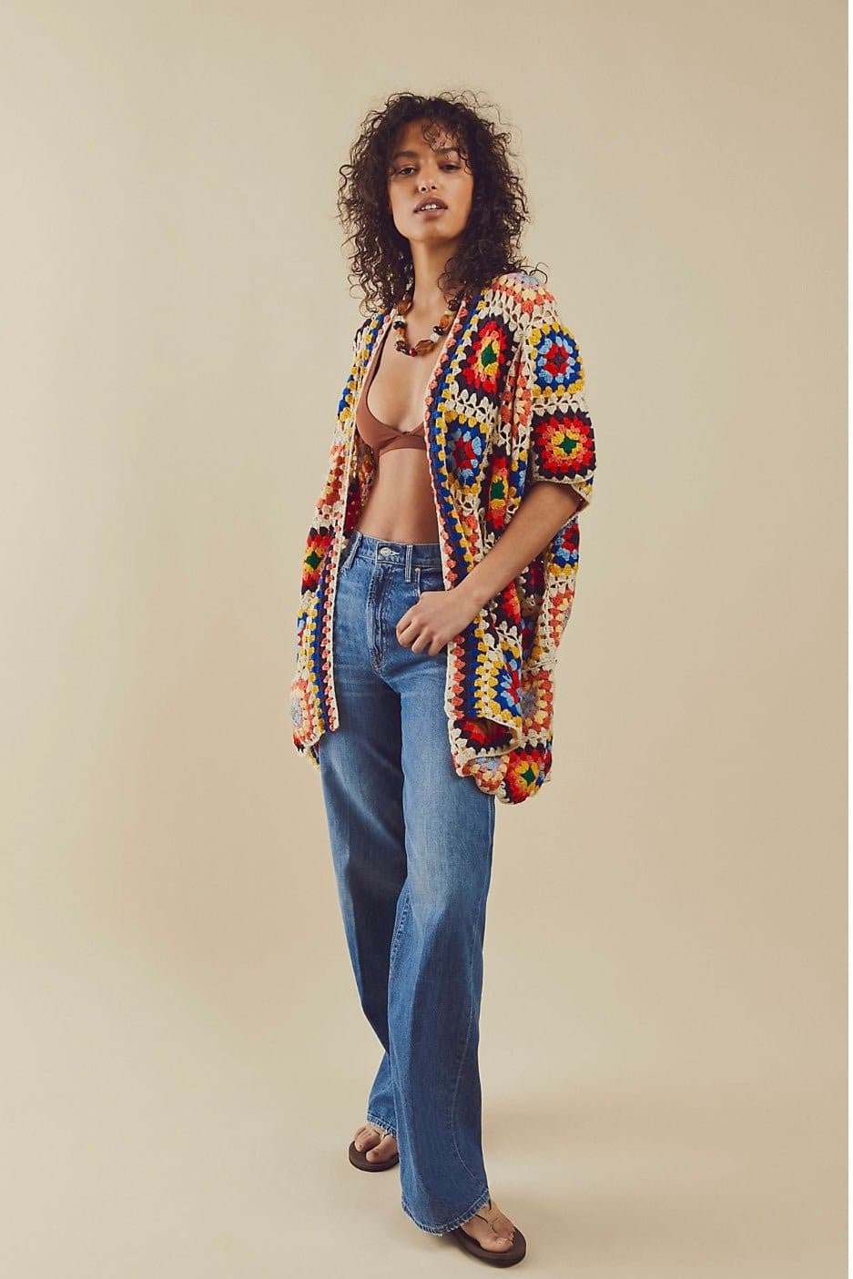 NONI HAND CROCHET PONCHO KIMONO JACKET - MOMO STUDIO BERLIN - Berlin Concept Store - sustainable & ethical fashion