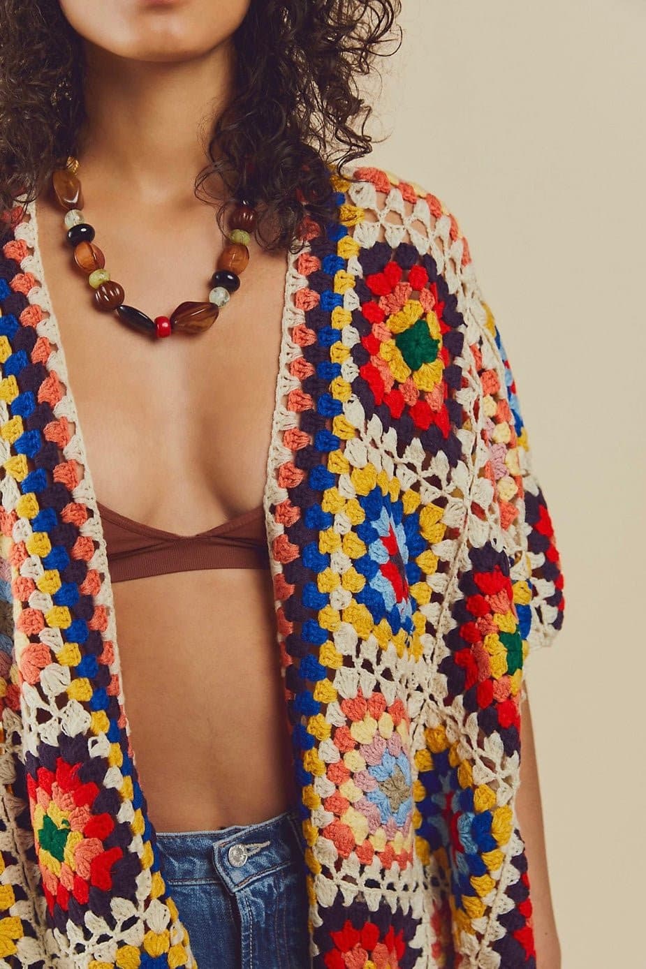 NONI HAND CROCHET PONCHO KIMONO JACKET - MOMO STUDIO BERLIN - Berlin Concept Store - sustainable & ethical fashion